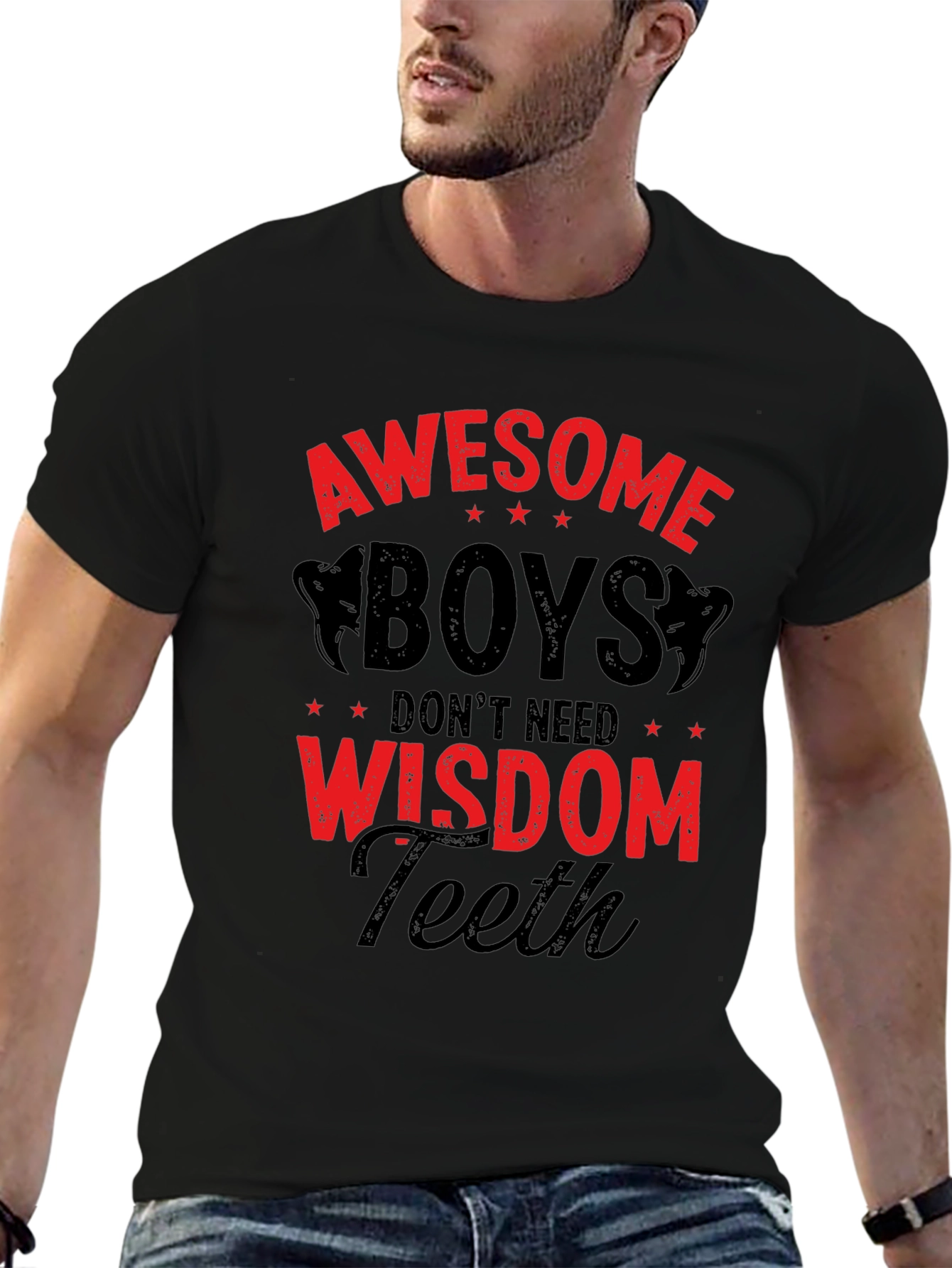 Awesome Boys Wisdom Teeth Graphic T-Shirt