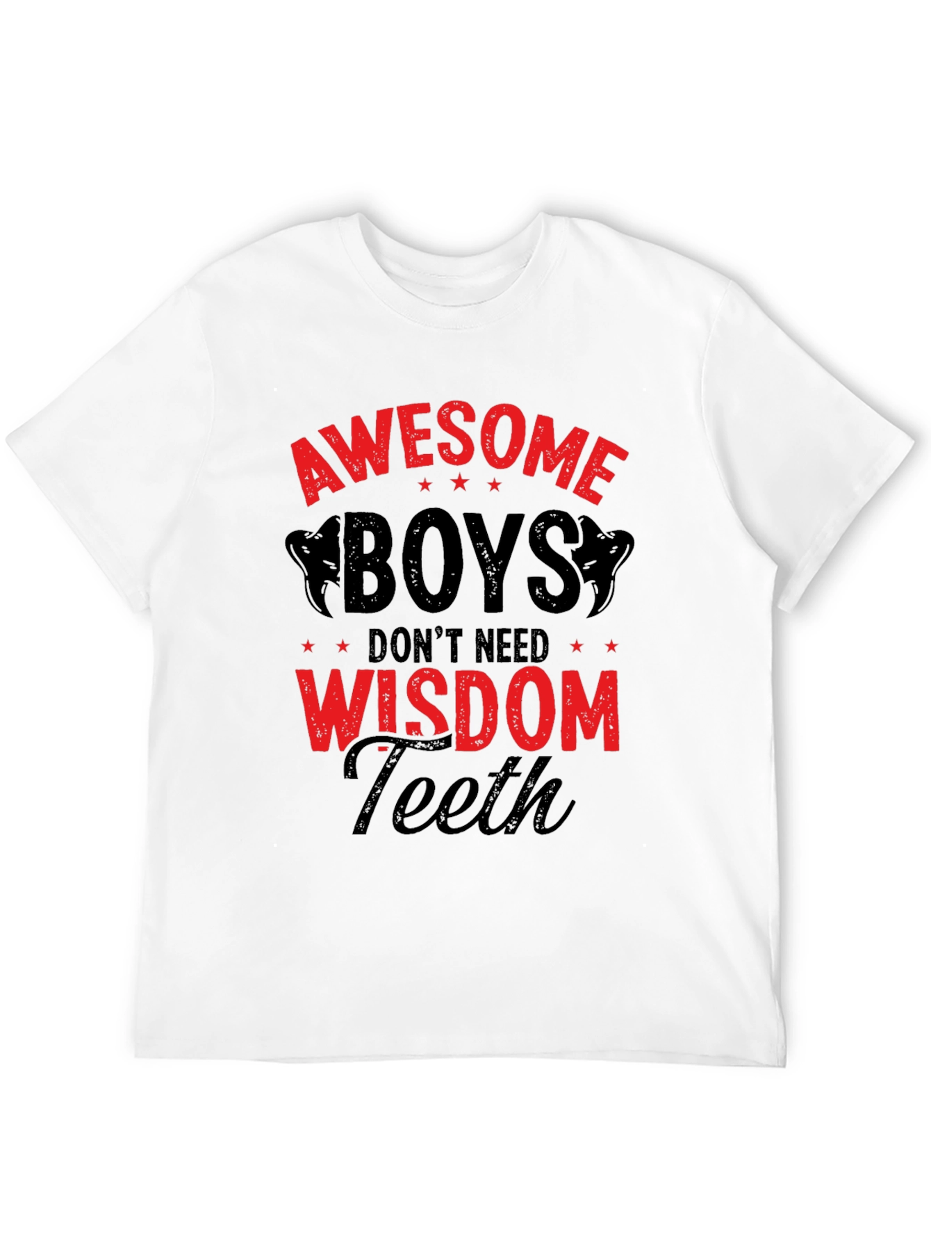 Awesome Boys Wisdom Teeth Graphic T-Shirt