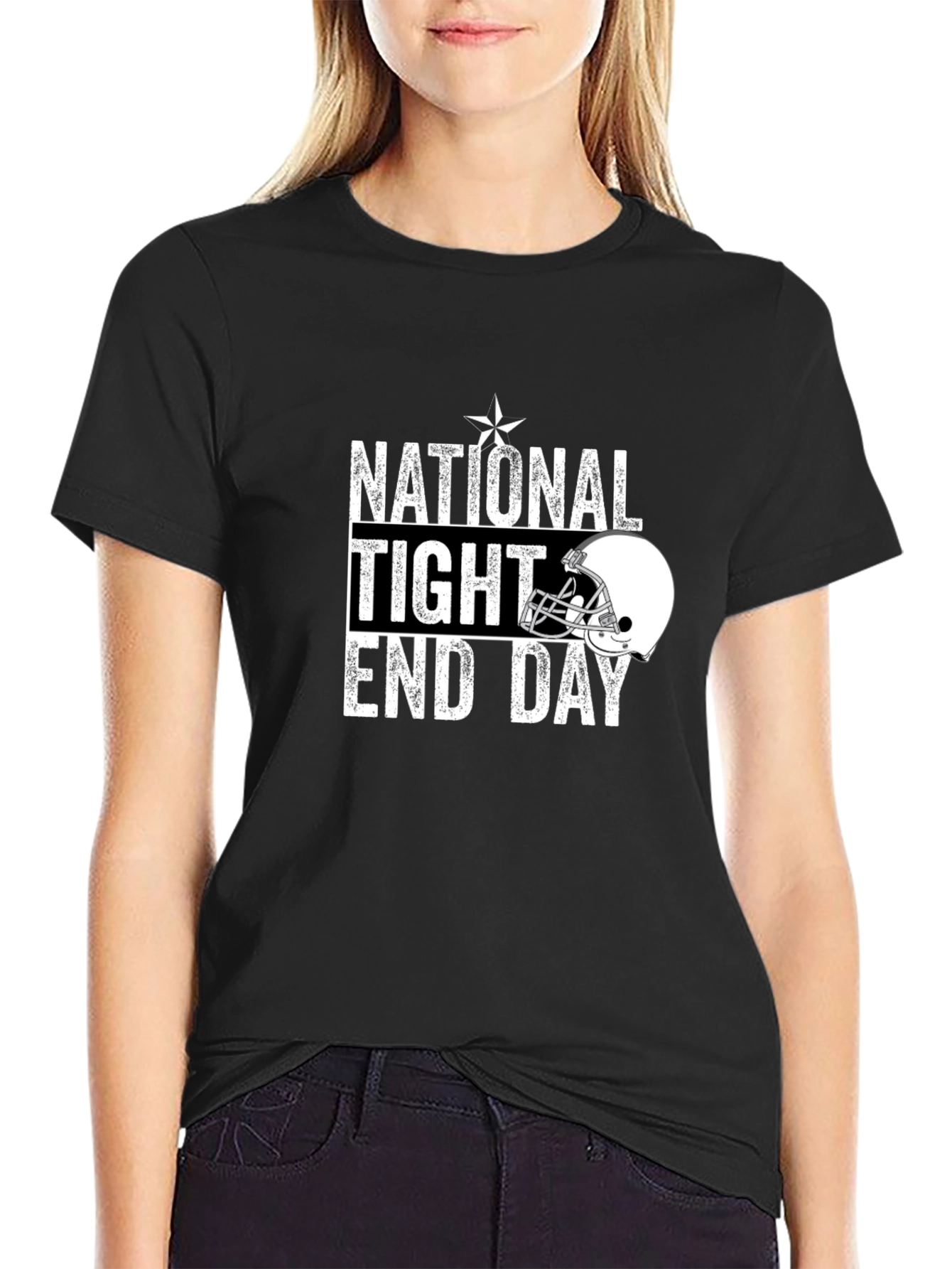National Tight End Day T-Shirt Football Helmet Tee