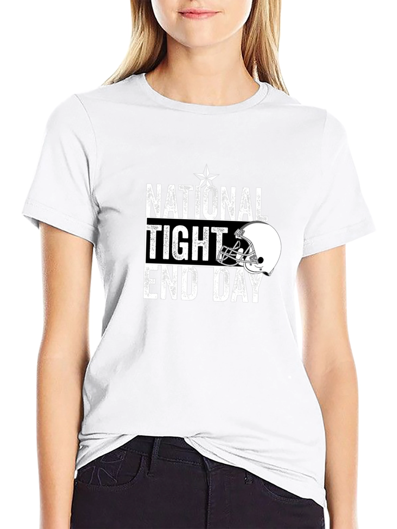 National Tight End Day T-Shirt Football Helmet Tee