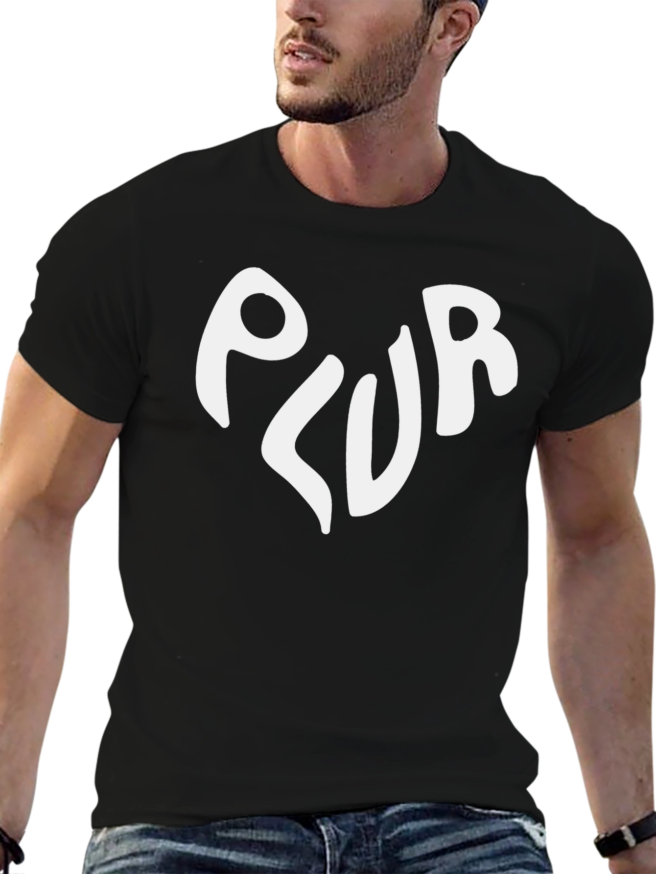 Black PLUR Graphic Tee