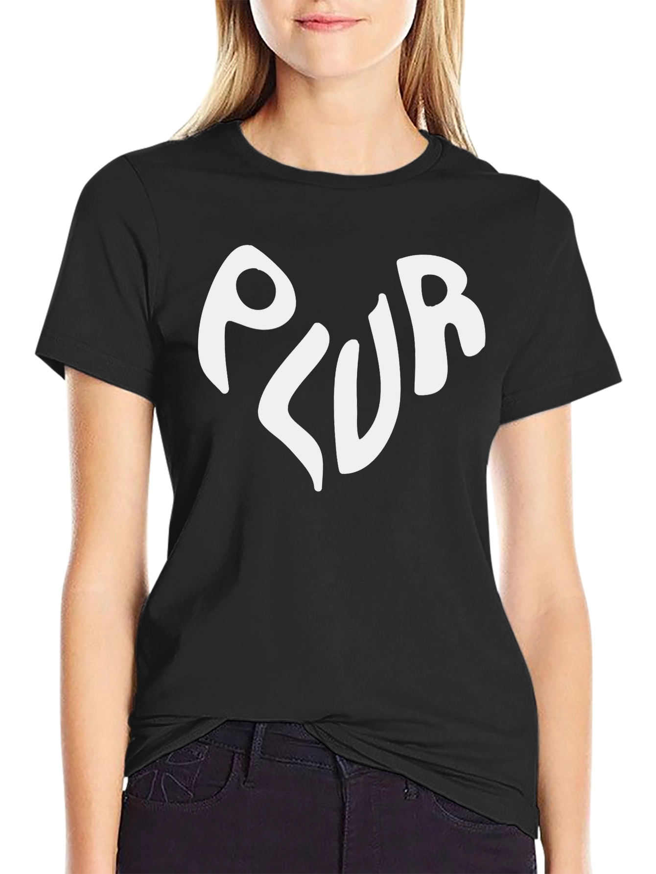 Black PLUR Graphic Tee
