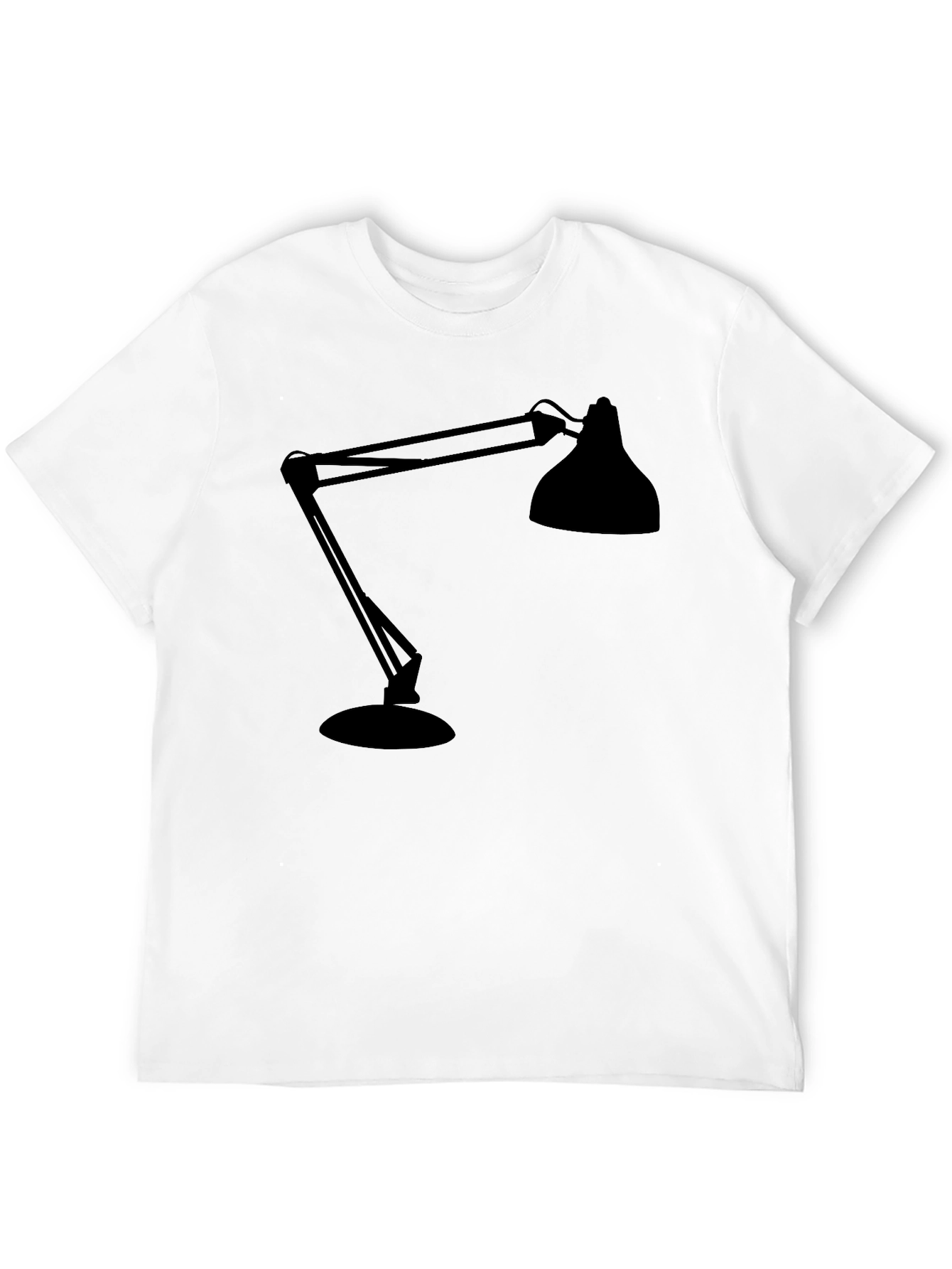 Modern Lamp Graphic Tee - Black Cotton Shirt