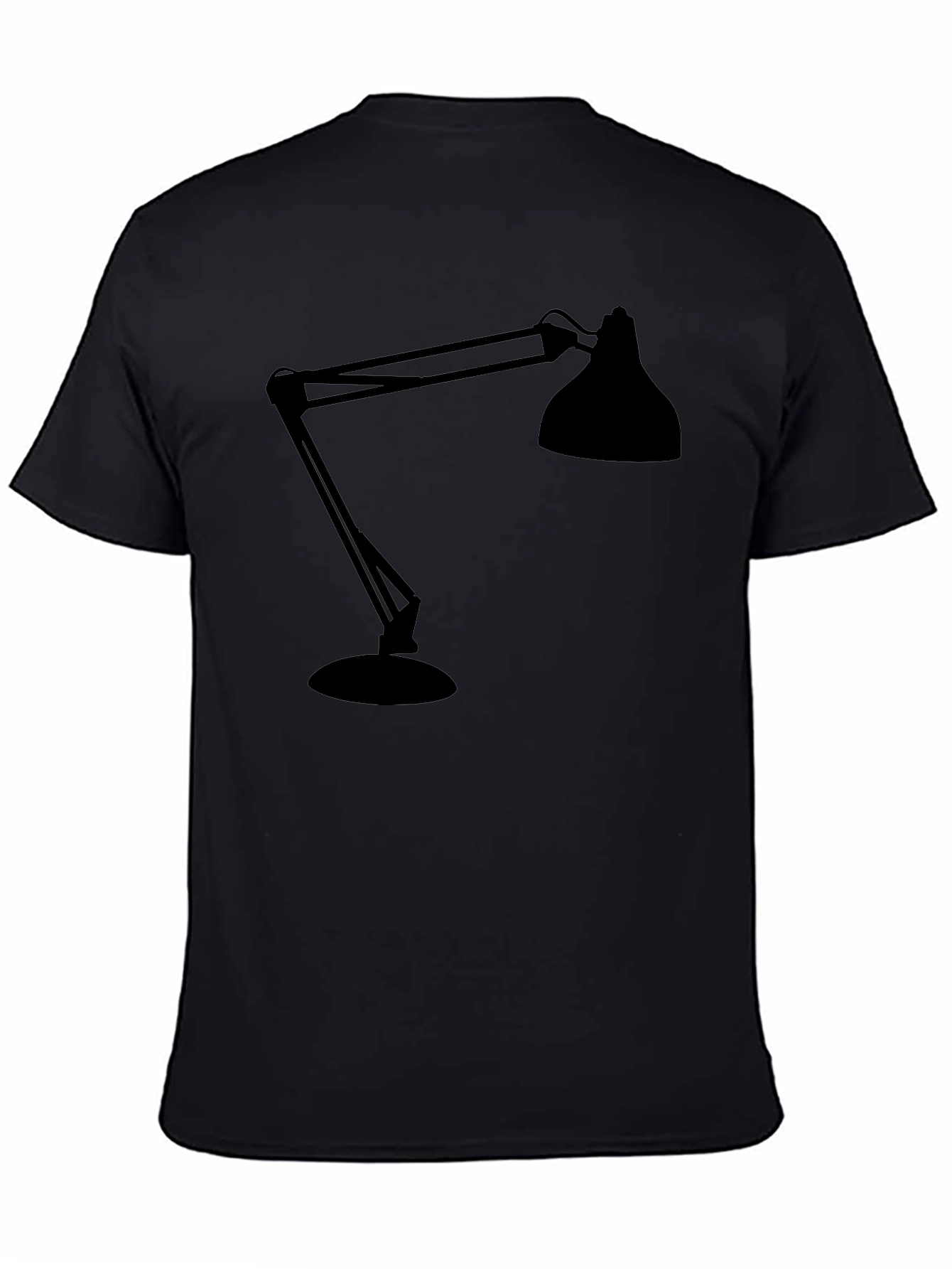 Modern Lamp Graphic Tee - Black Cotton Shirt