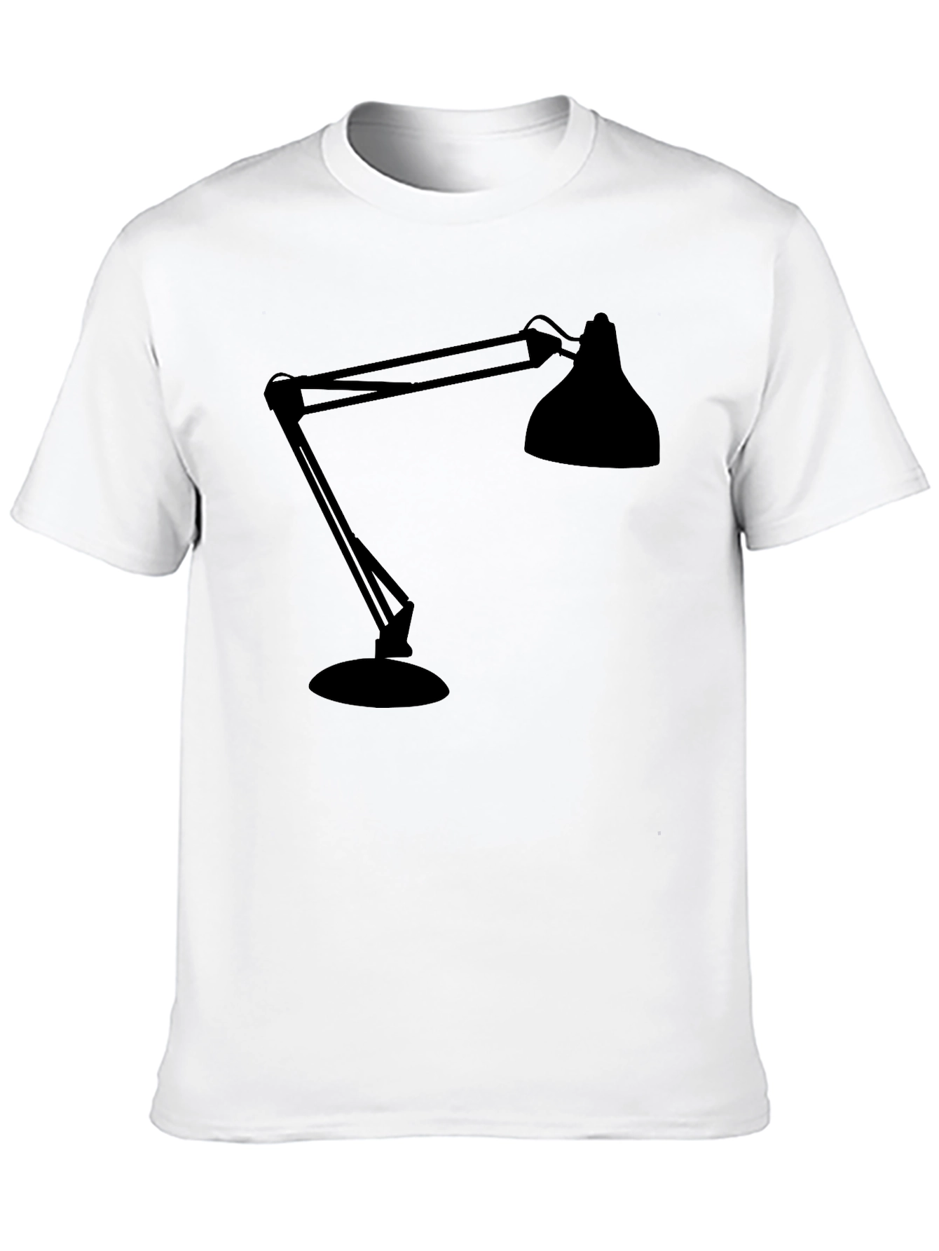 Modern Lamp Graphic Tee - Black Cotton Shirt