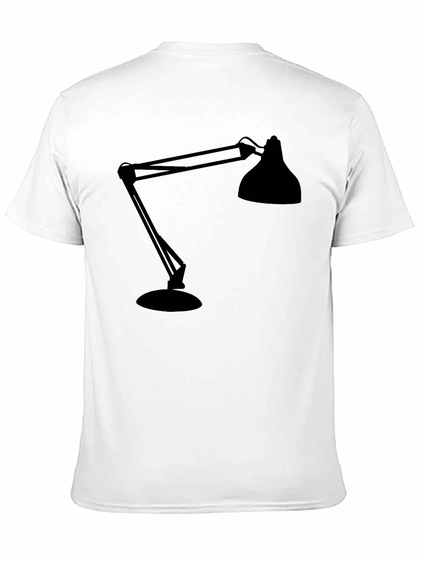 Modern Lamp Graphic Tee - Black Cotton Shirt