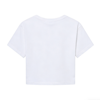 Mama Claus Retro Candy Stripe Letter Christmas Mom Crop Top
