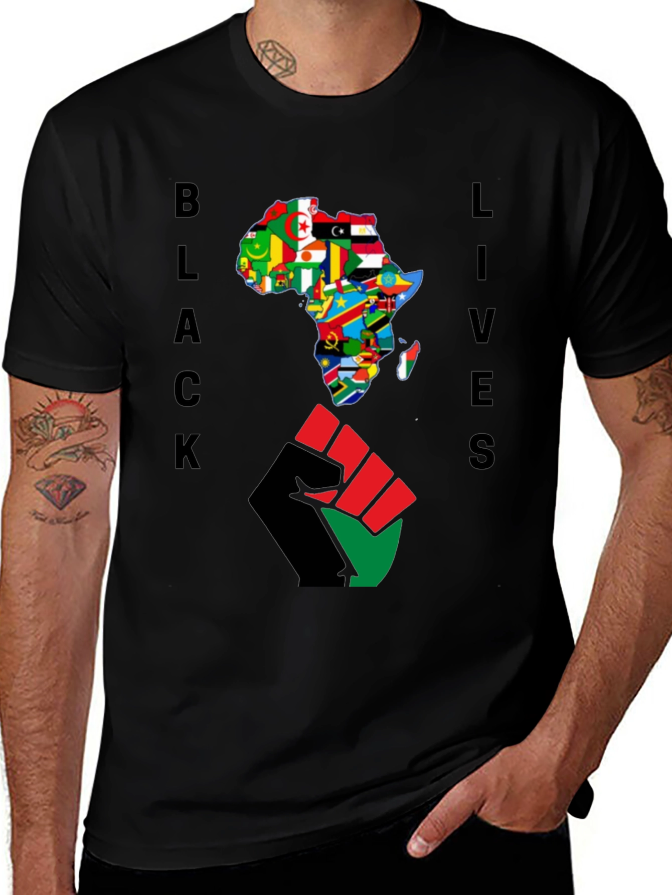 Black Lives Africa Fist T-Shirt