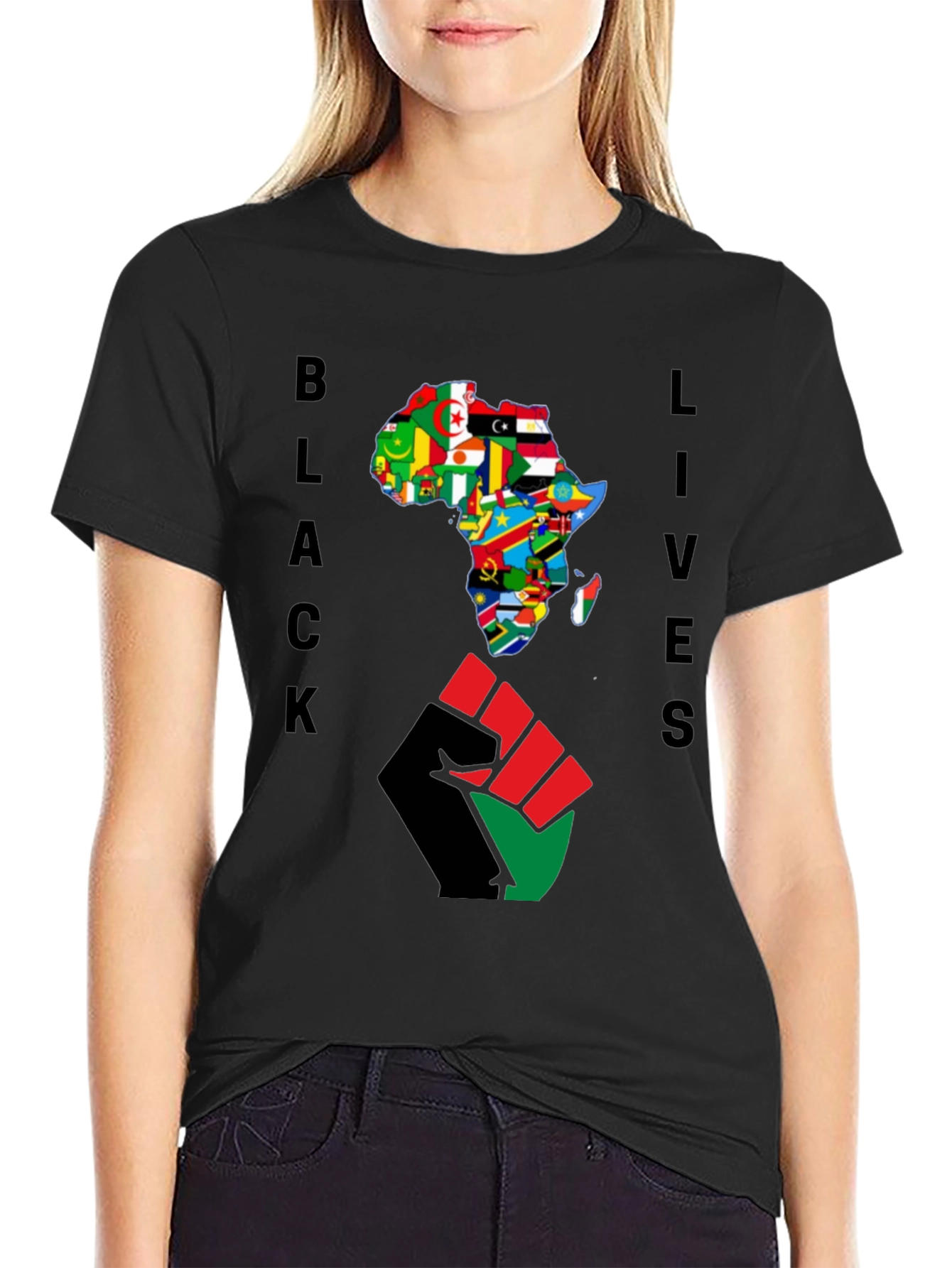 Black Lives Africa Fist T-Shirt