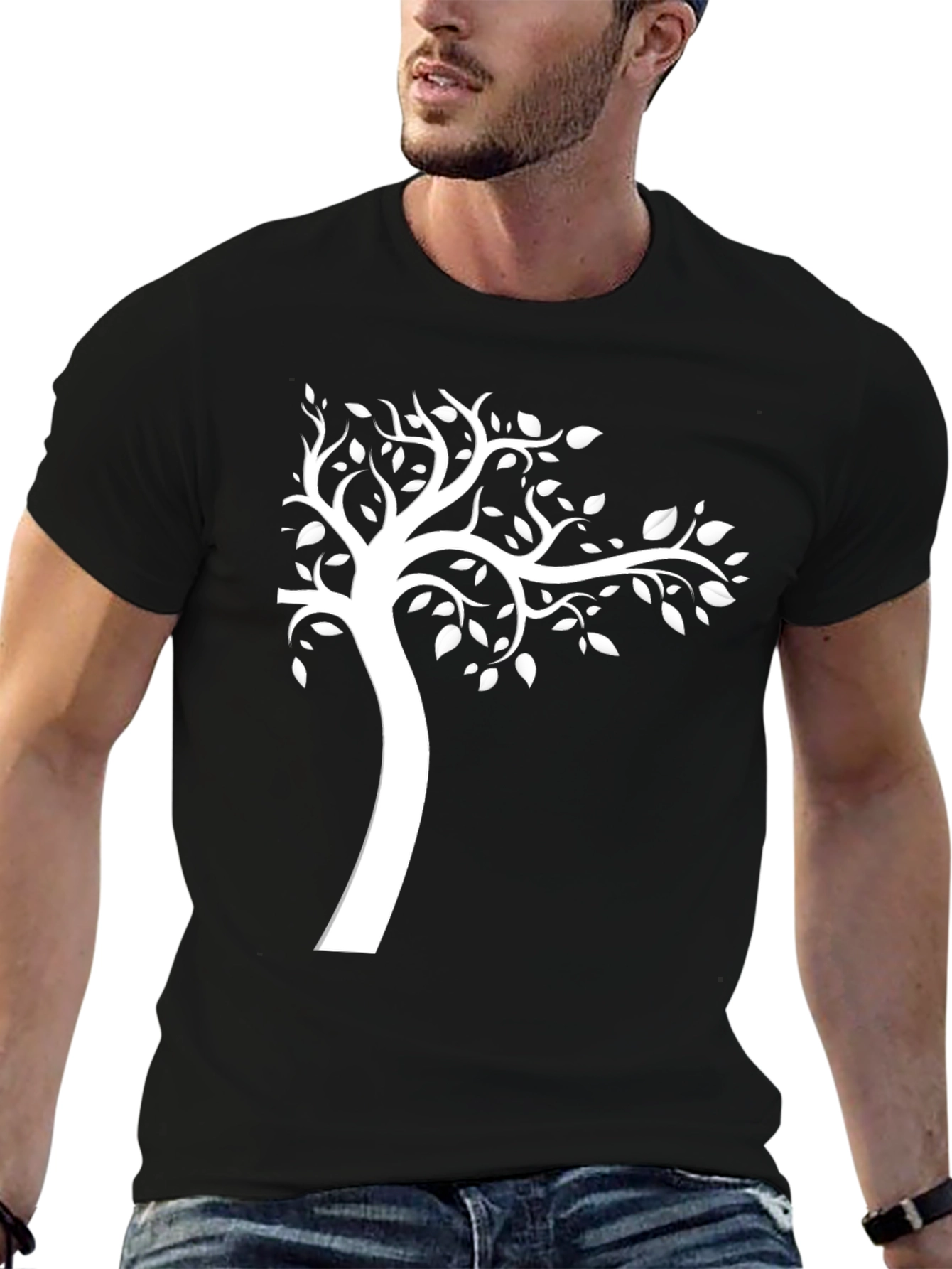 Black Tree Graphic Tee - Stylish Menswear