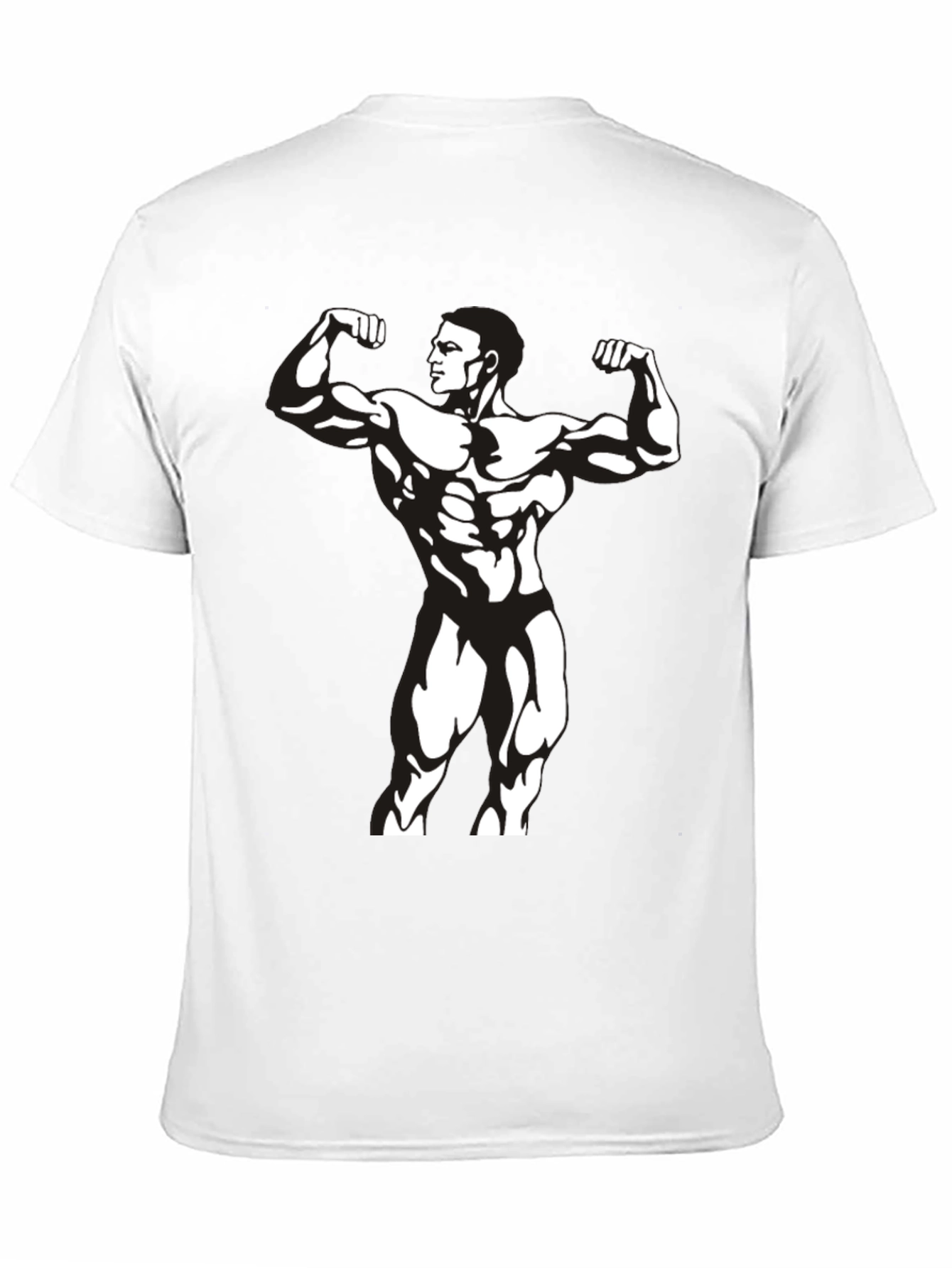 Mens Black Bodybuilder Graphic T-Shirt