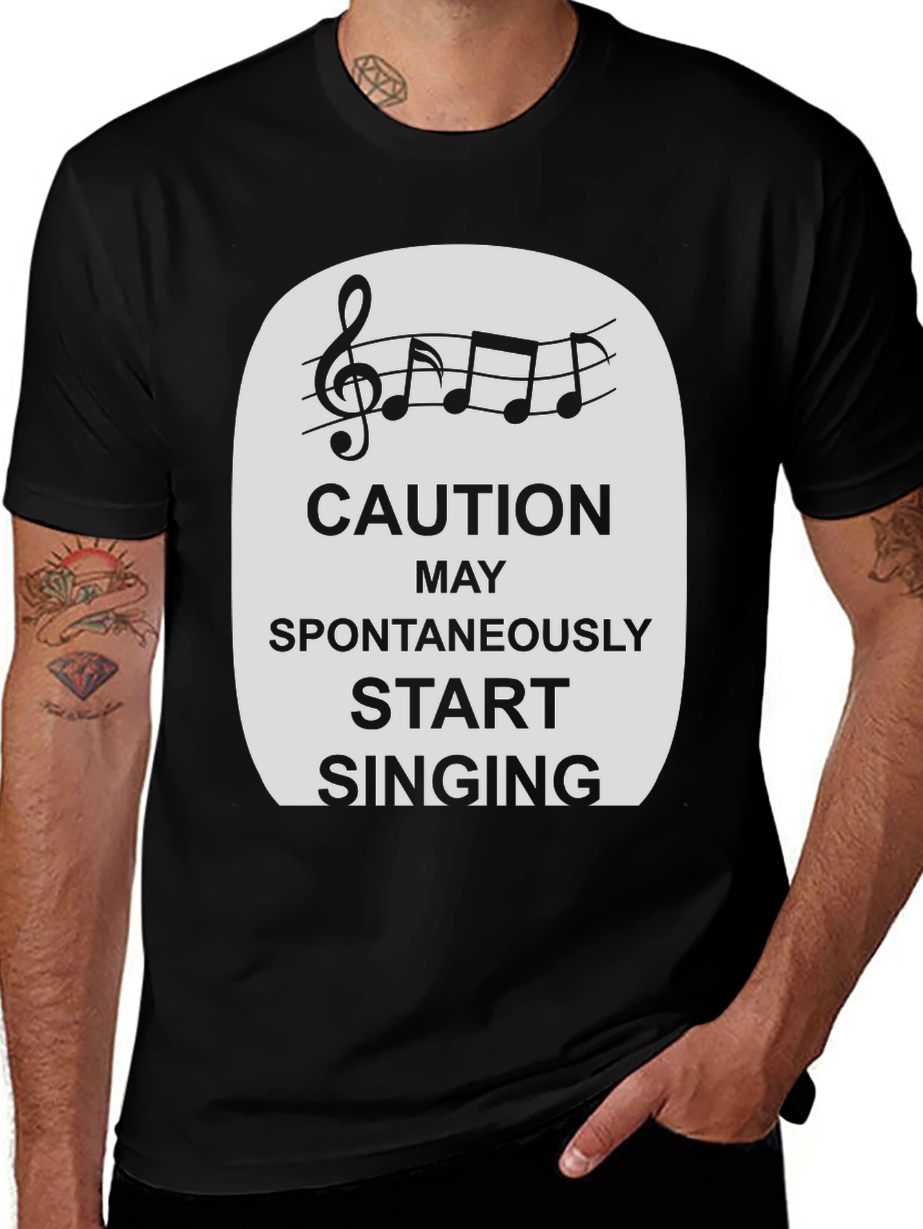 Caution Spontaneously Start Singing T-Shirt