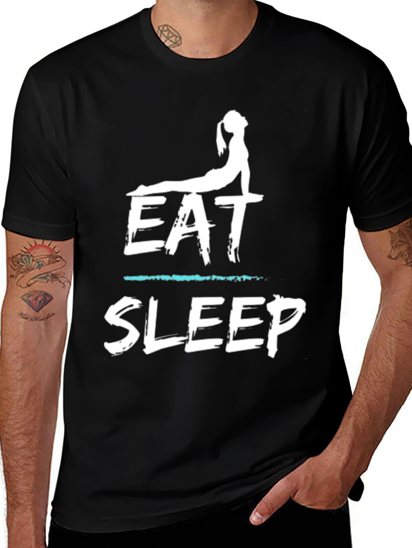 Eat Sleep Yoga T-Shirt Funny Gym Tee