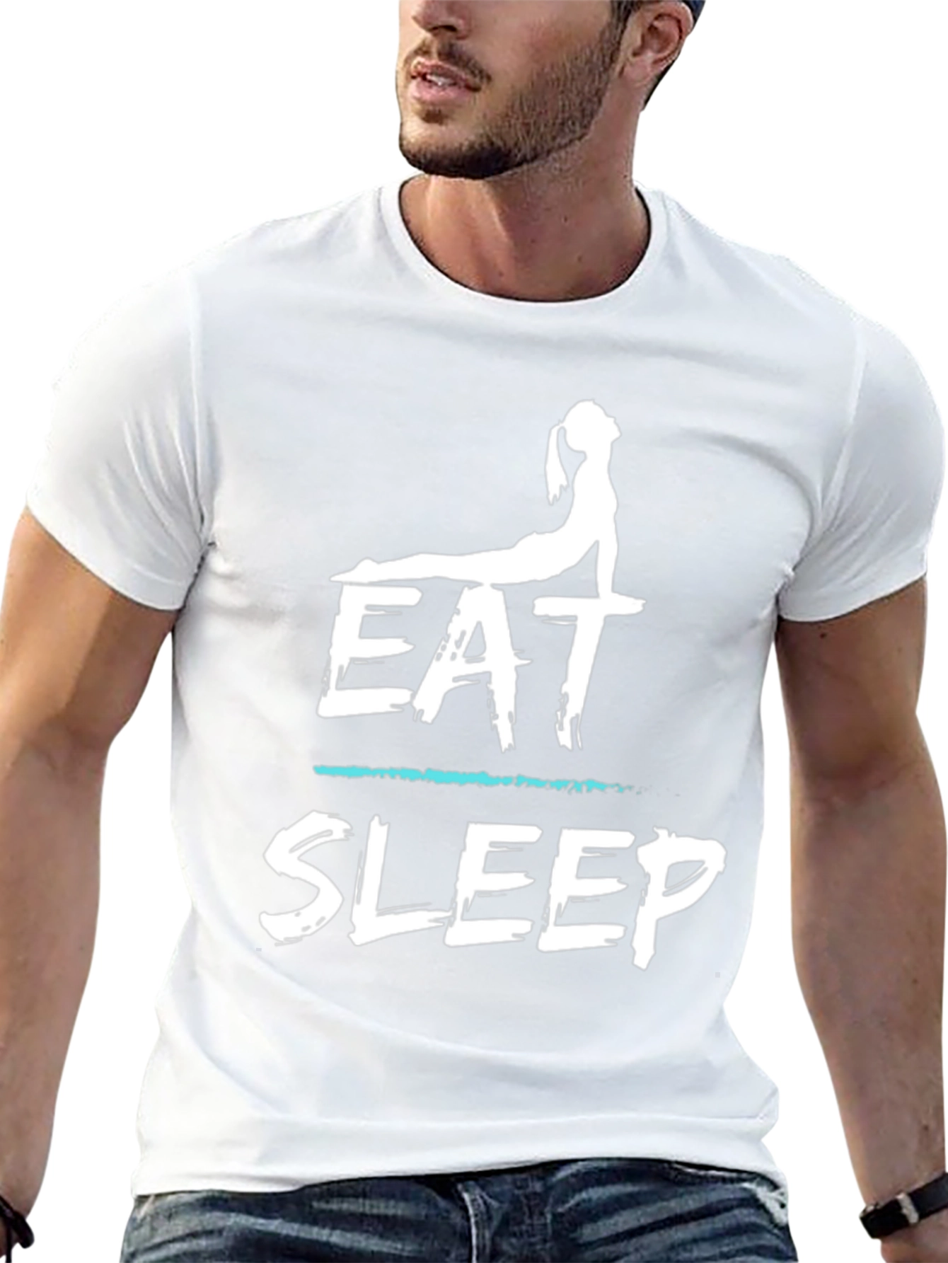Eat Sleep Yoga T-Shirt Funny Gym Tee