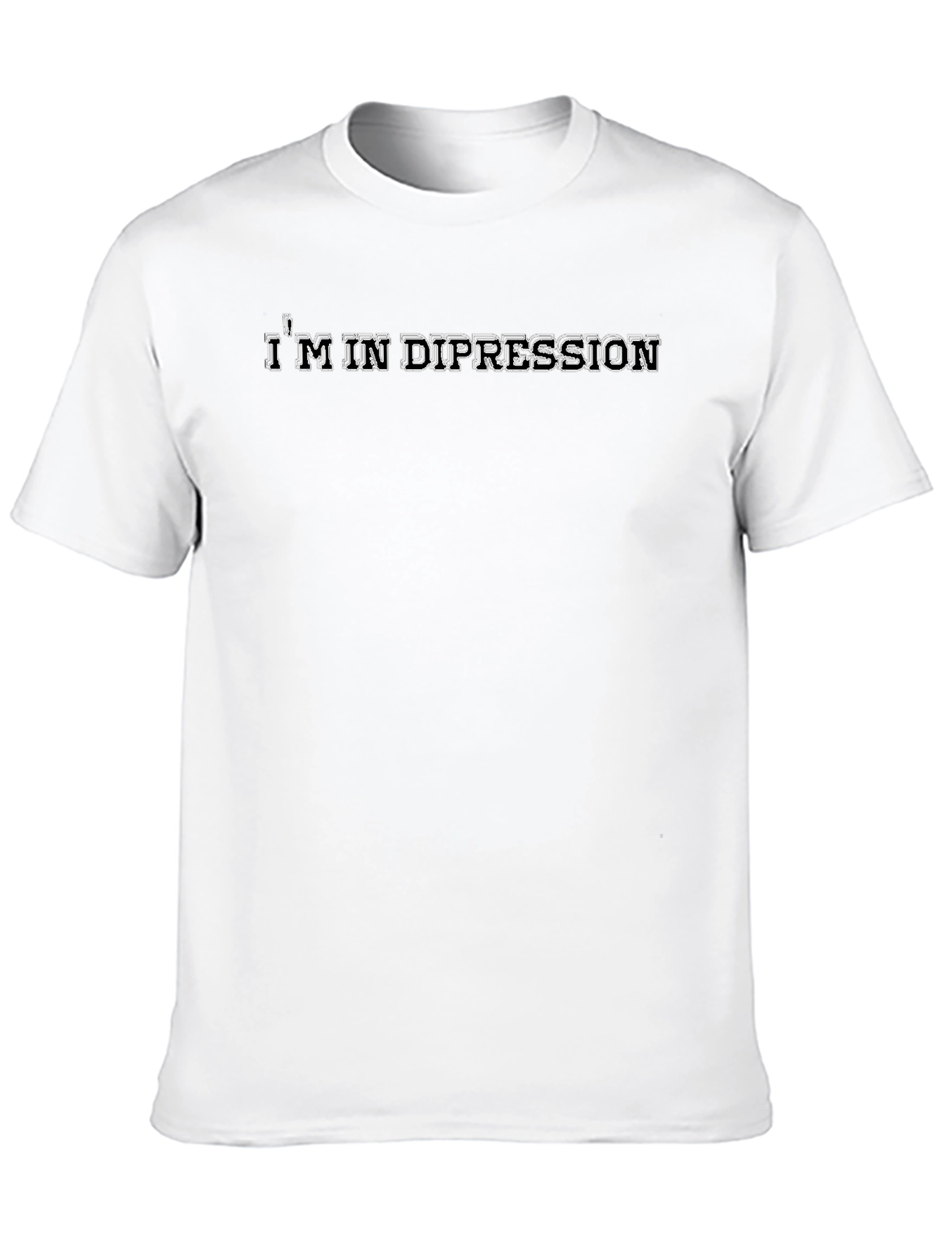 Im in Dipression Graphic Tee - Black Cotton T-Shirt
