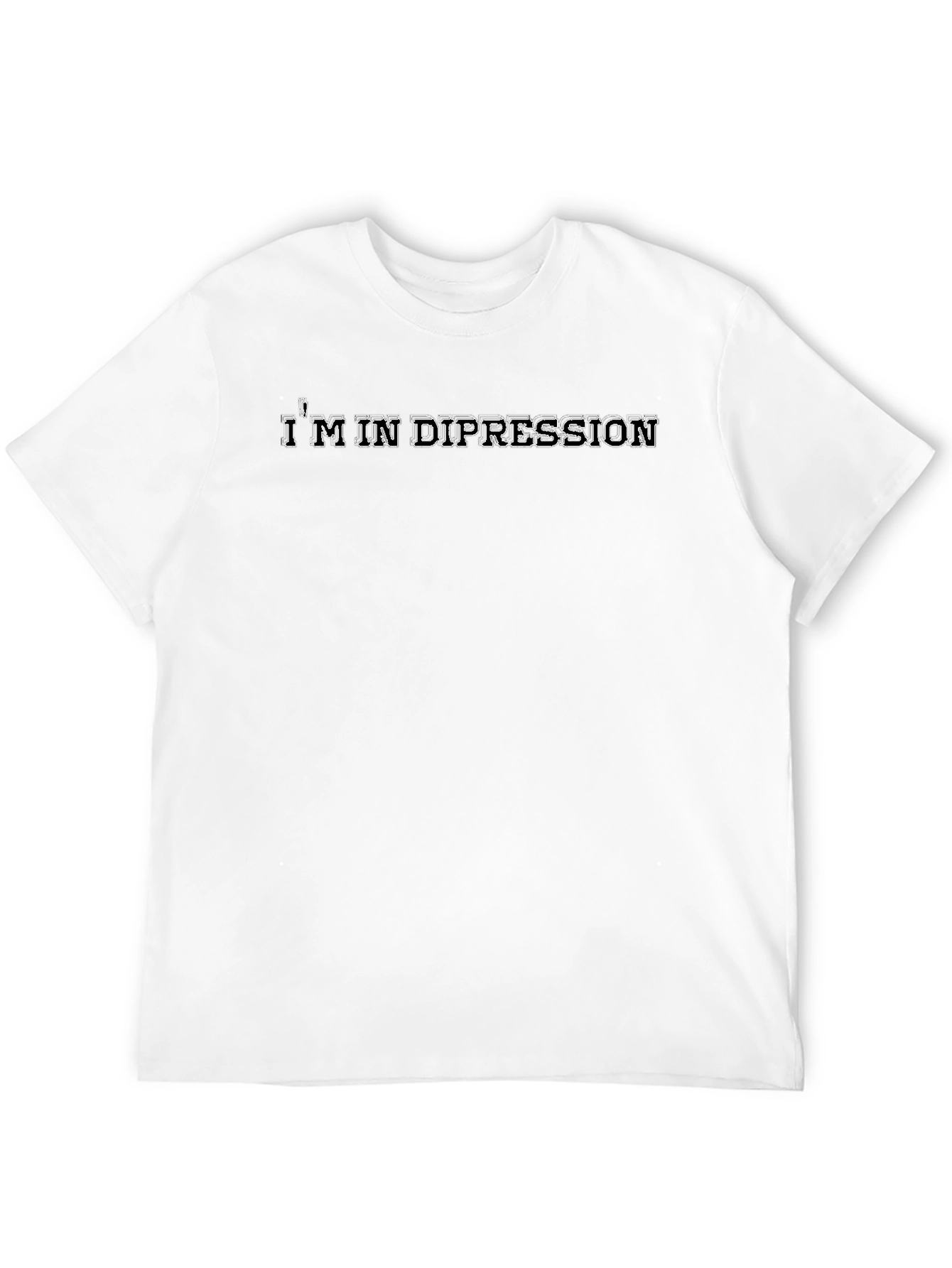 Im in Dipression Graphic Tee - Black Cotton T-Shirt