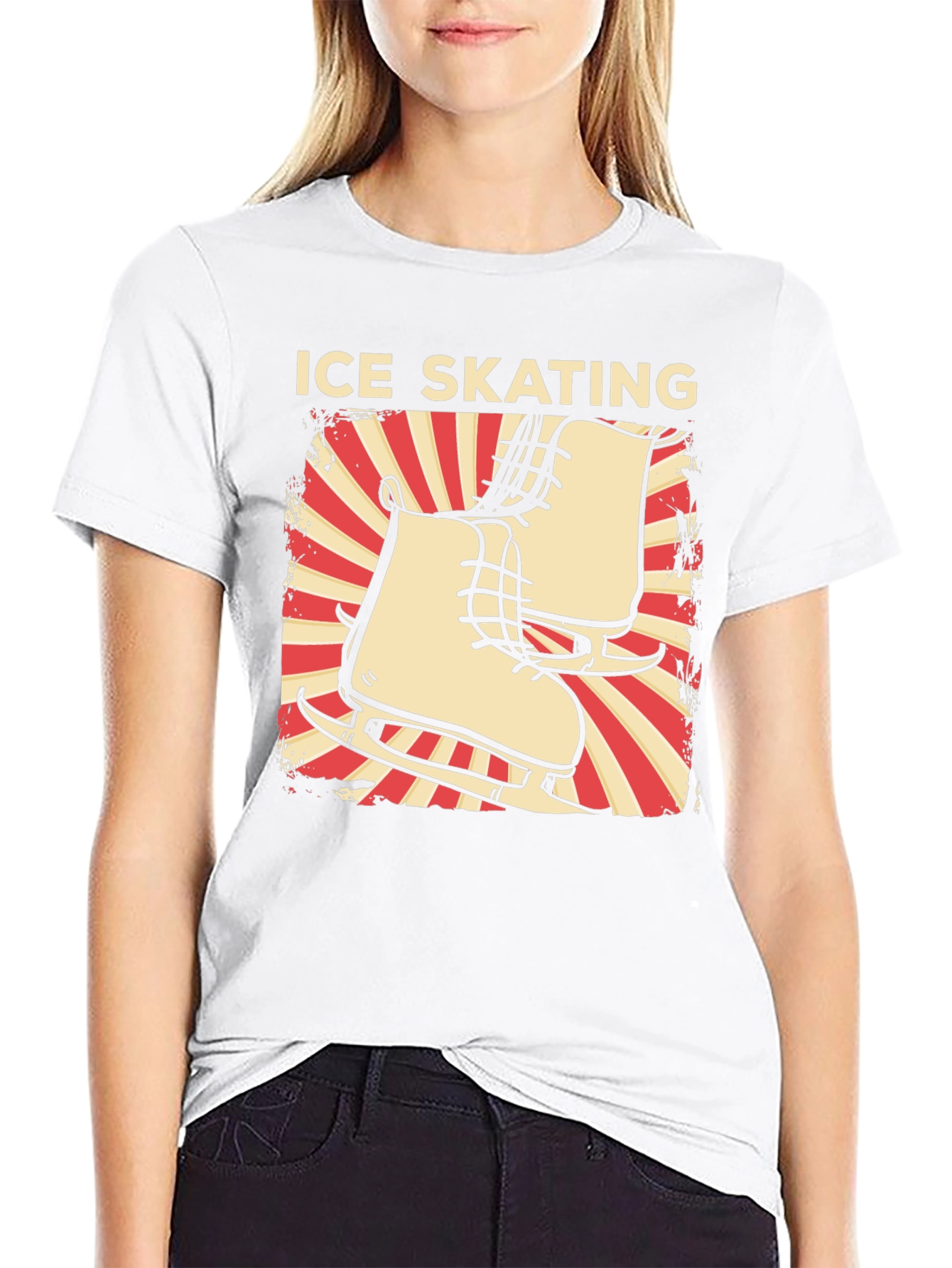 Ice Skating Graphic Tee - Retro Design