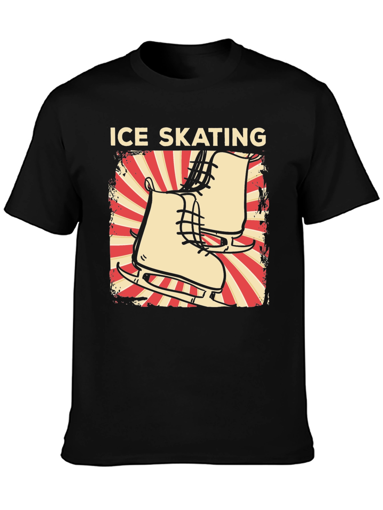 Ice Skating Graphic Tee - Retro Design