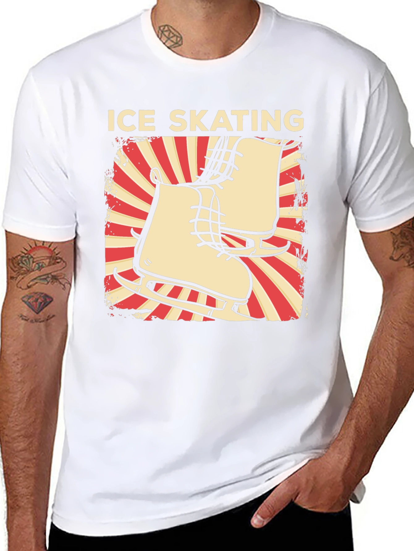 Ice Skating Graphic Tee - Retro Design