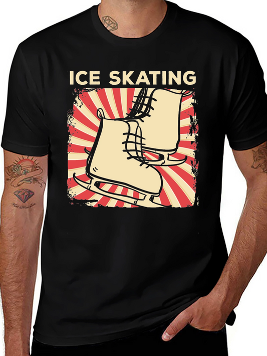 Ice Skating Graphic Tee - Retro Design