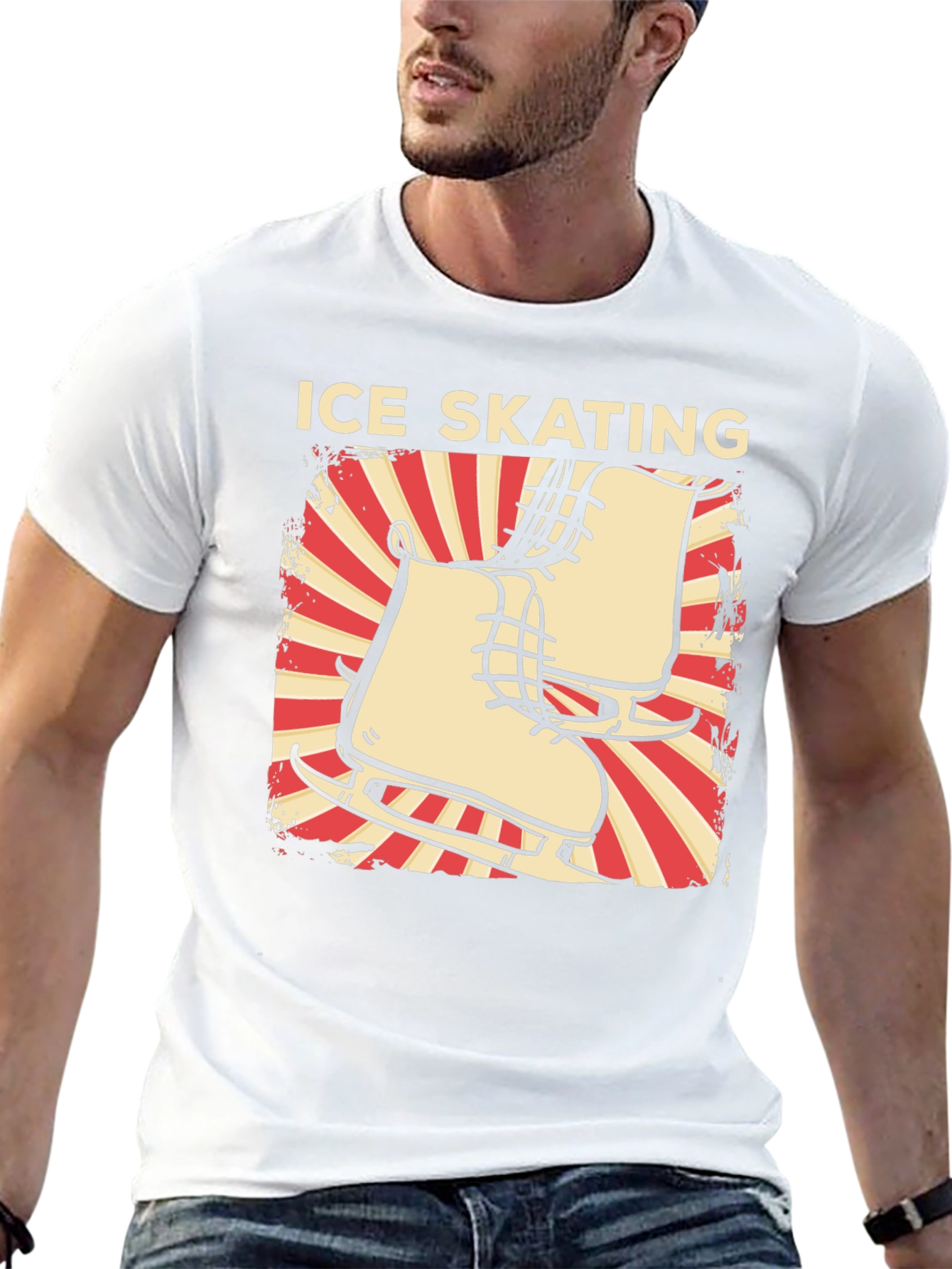 Ice Skating Graphic Tee - Retro Design