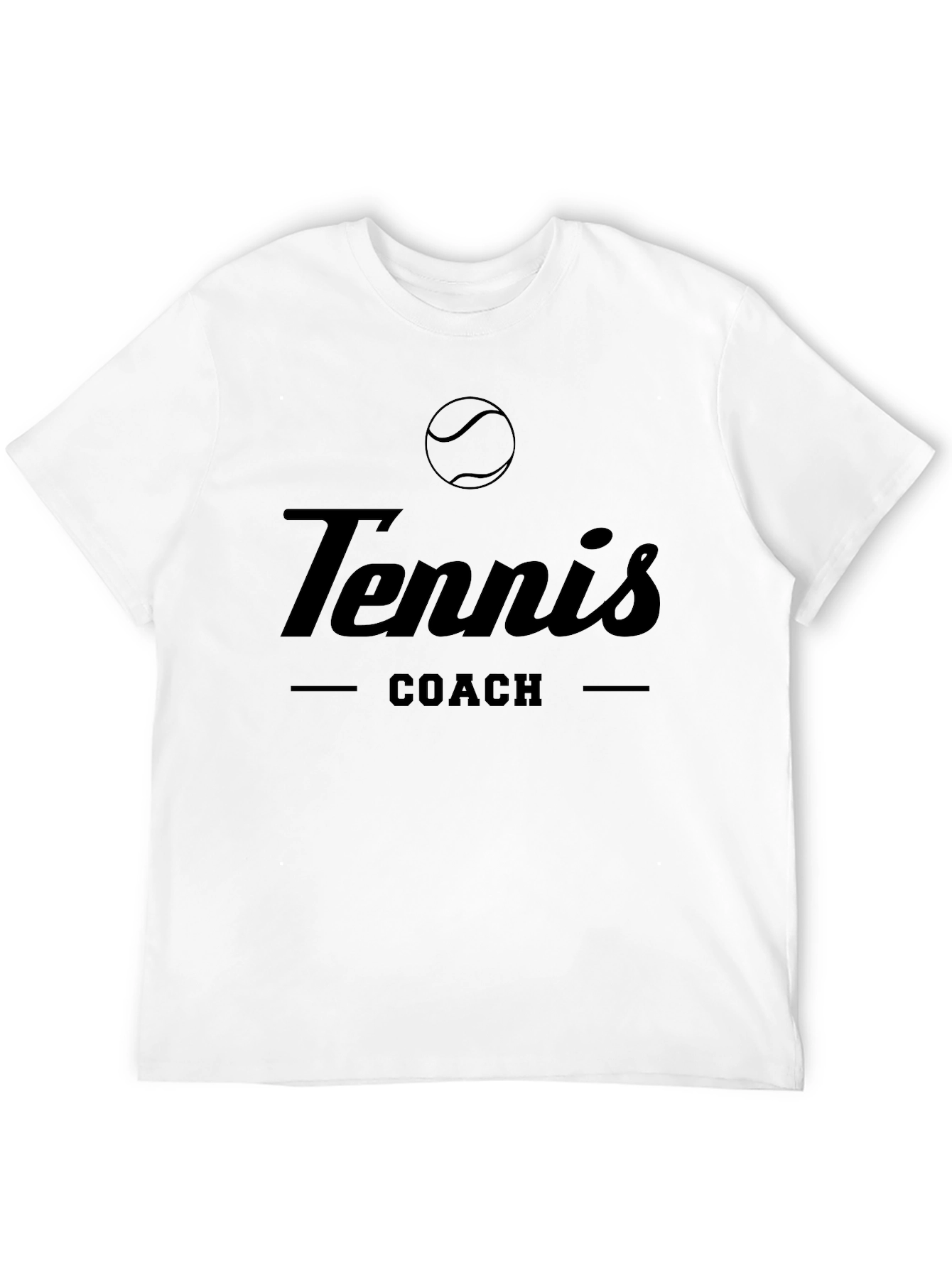 Tennis Coach Black T-Shirt