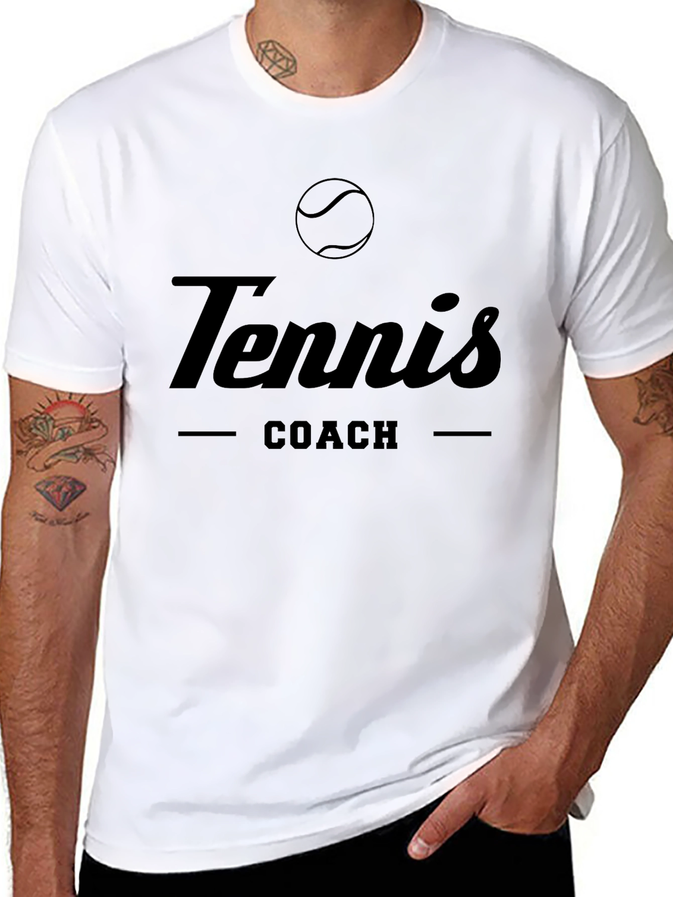Tennis Coach Black T-Shirt