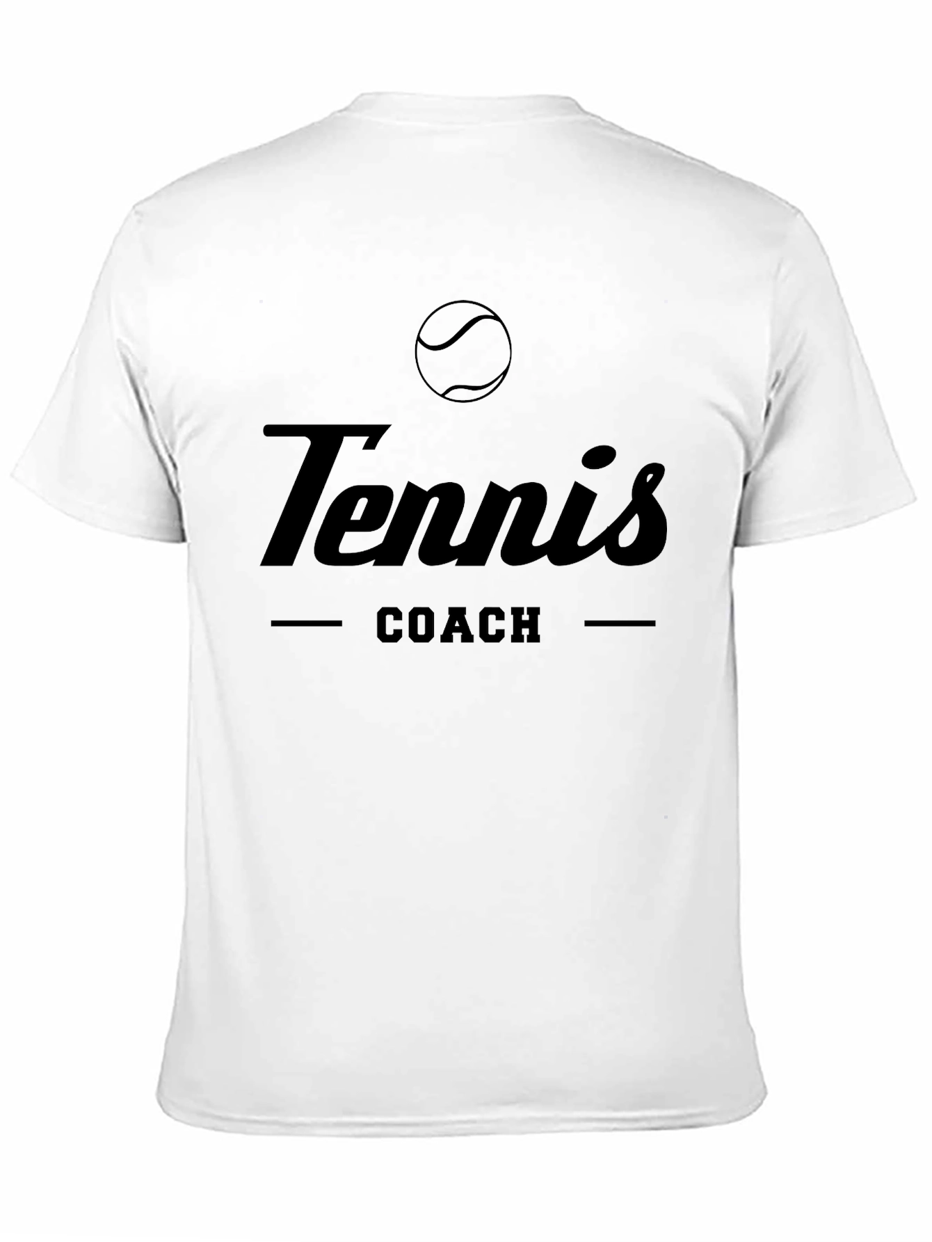 Tennis Coach Black T-Shirt