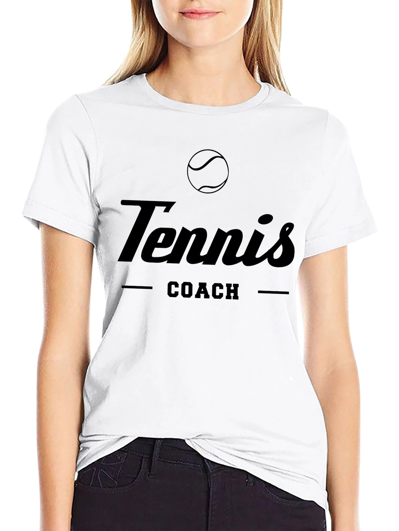 Tennis Coach Black T-Shirt