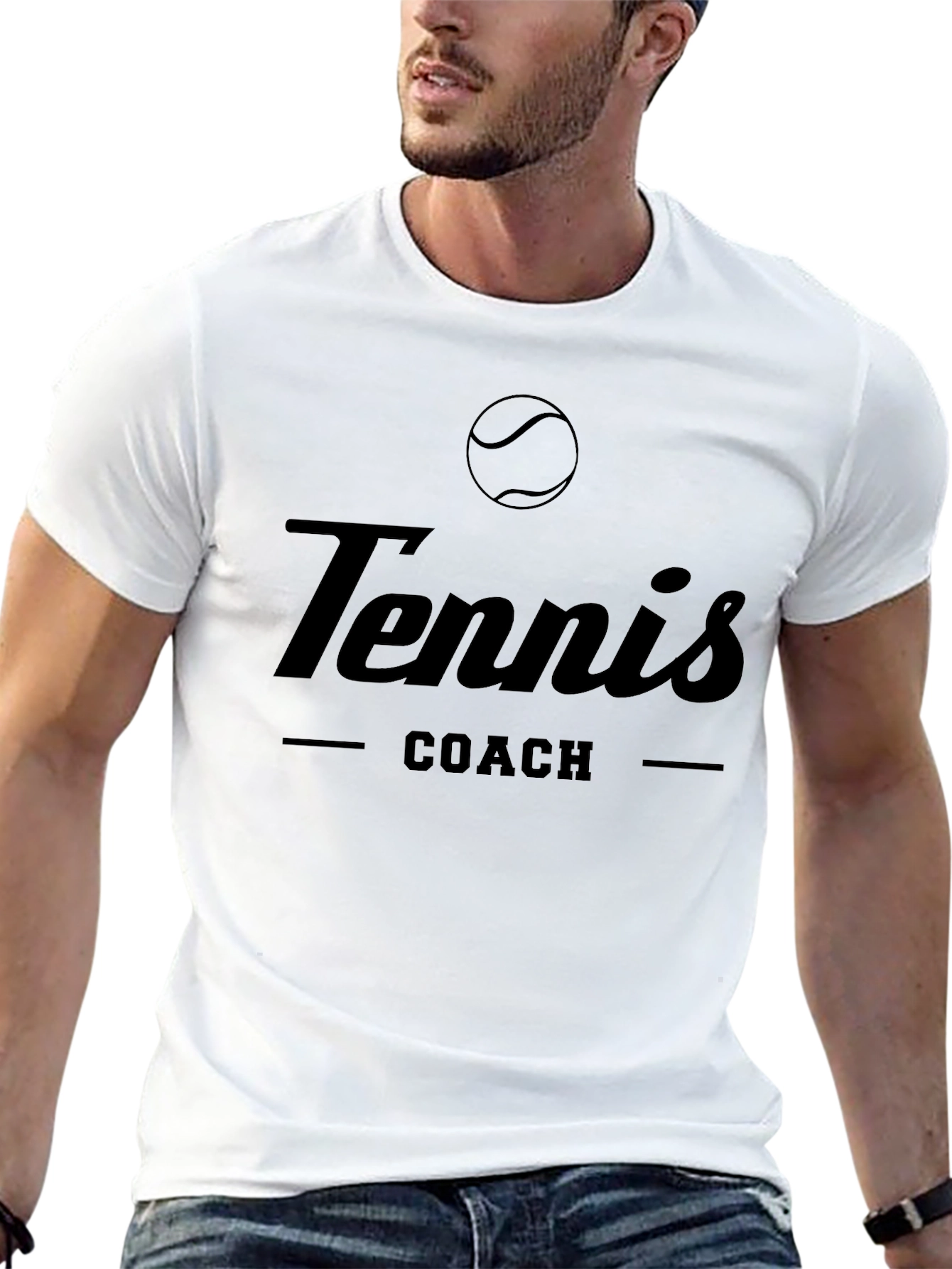 Tennis Coach Black T-Shirt