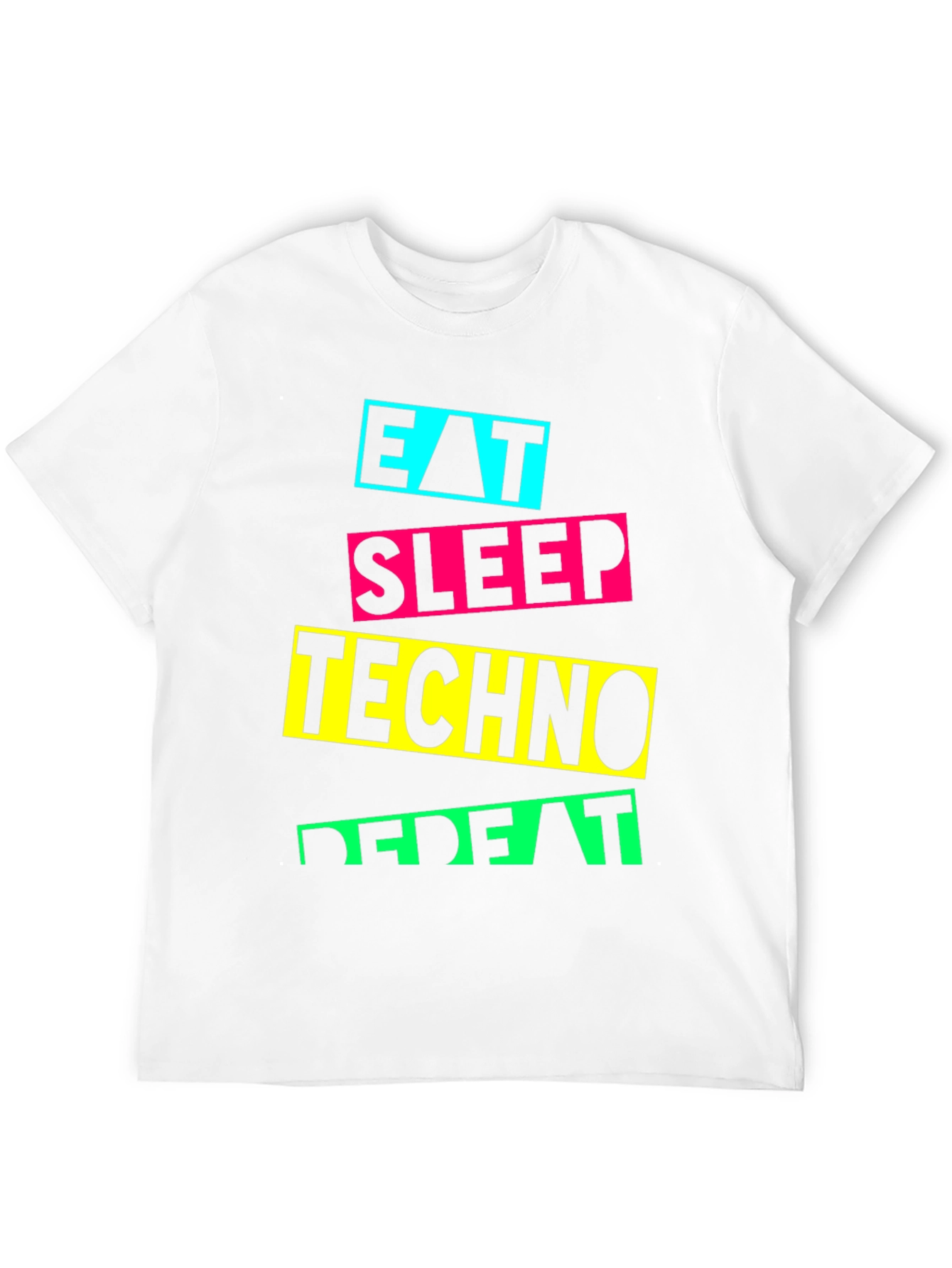 Eat Sleep Techno Repeat Graphic T-Shirt
