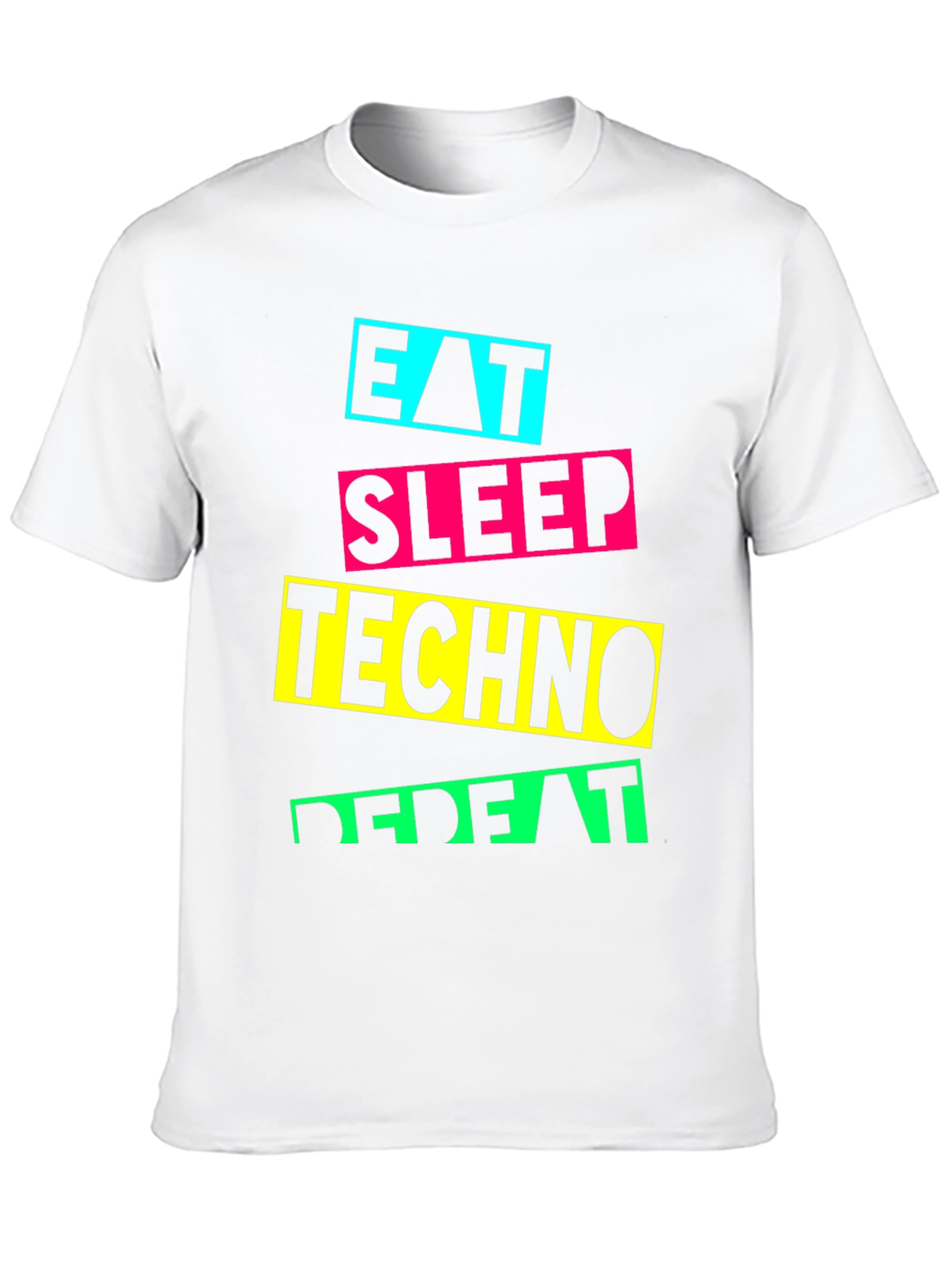 Eat Sleep Techno Repeat Graphic T-Shirt