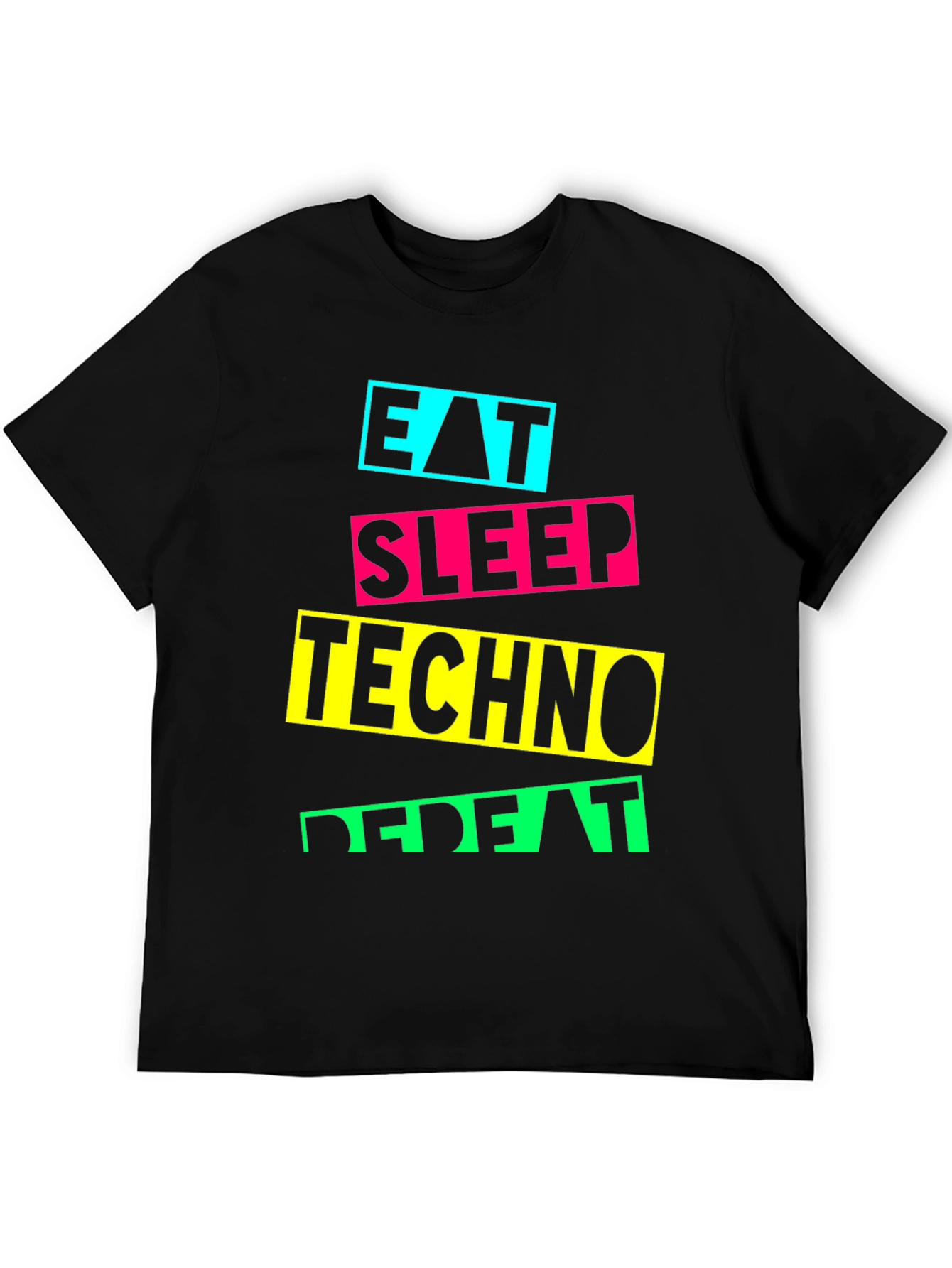 Eat Sleep Techno Repeat Graphic T-Shirt