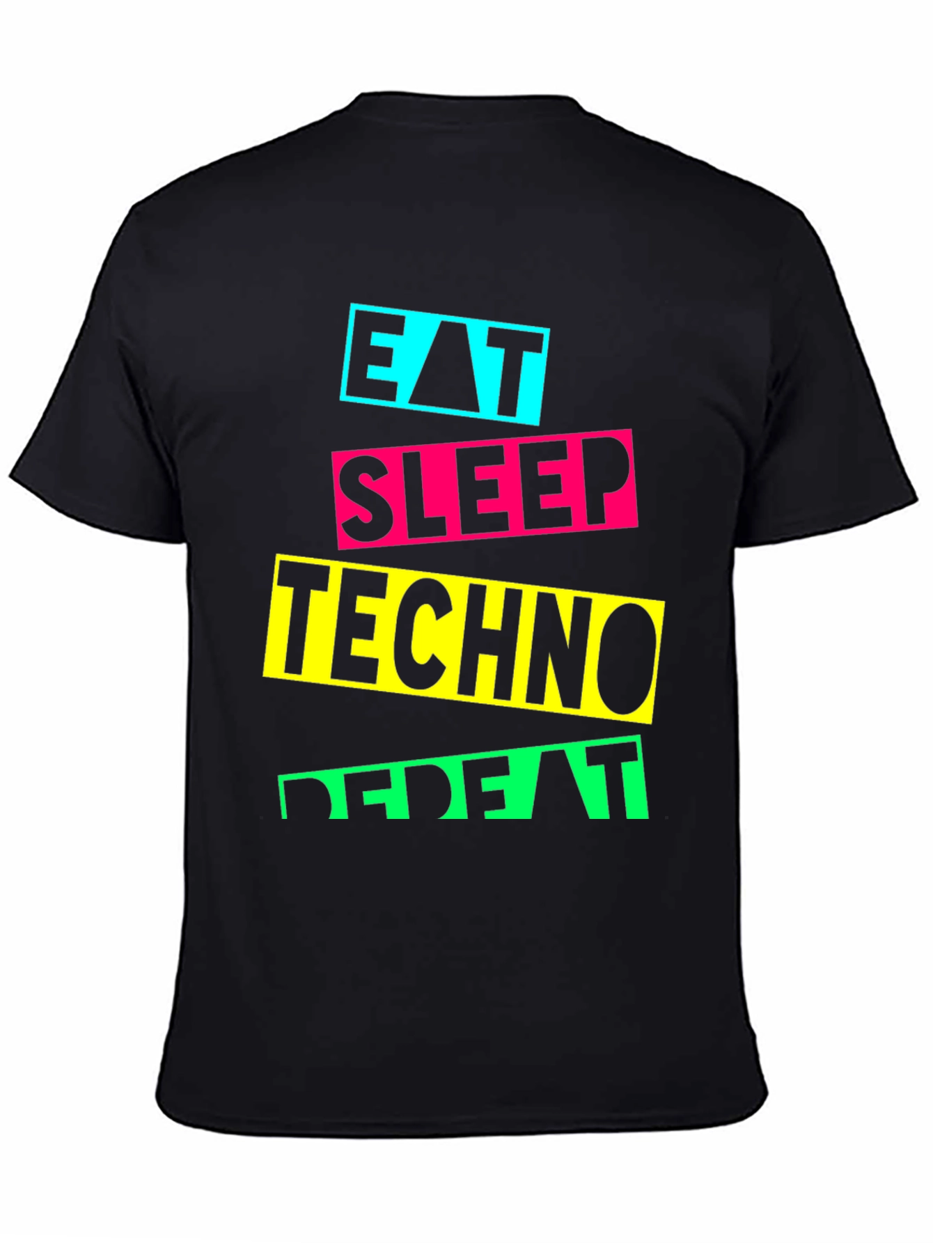 Eat Sleep Techno Repeat Graphic T-Shirt