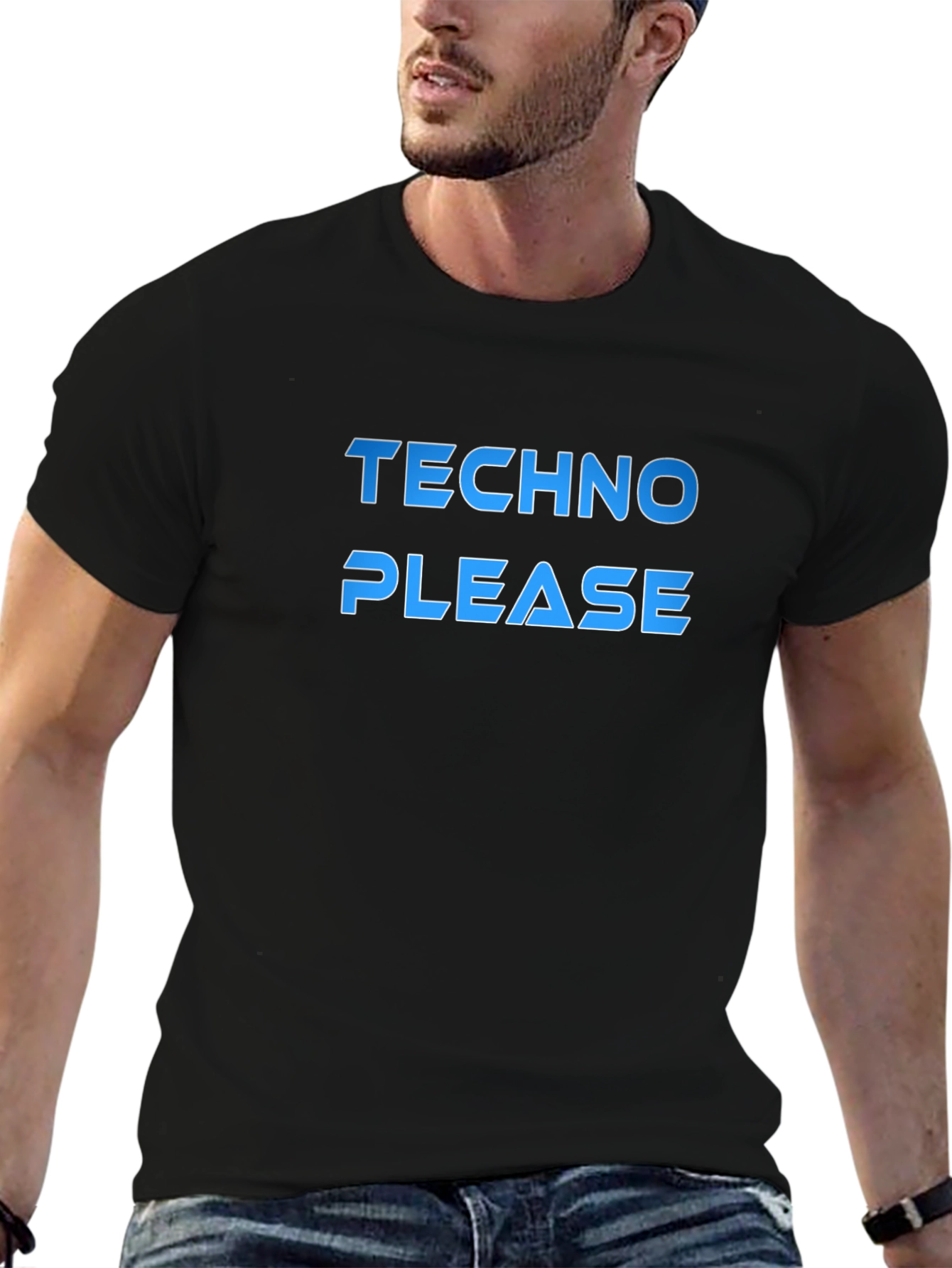 Techno Please Black T-Shirt
