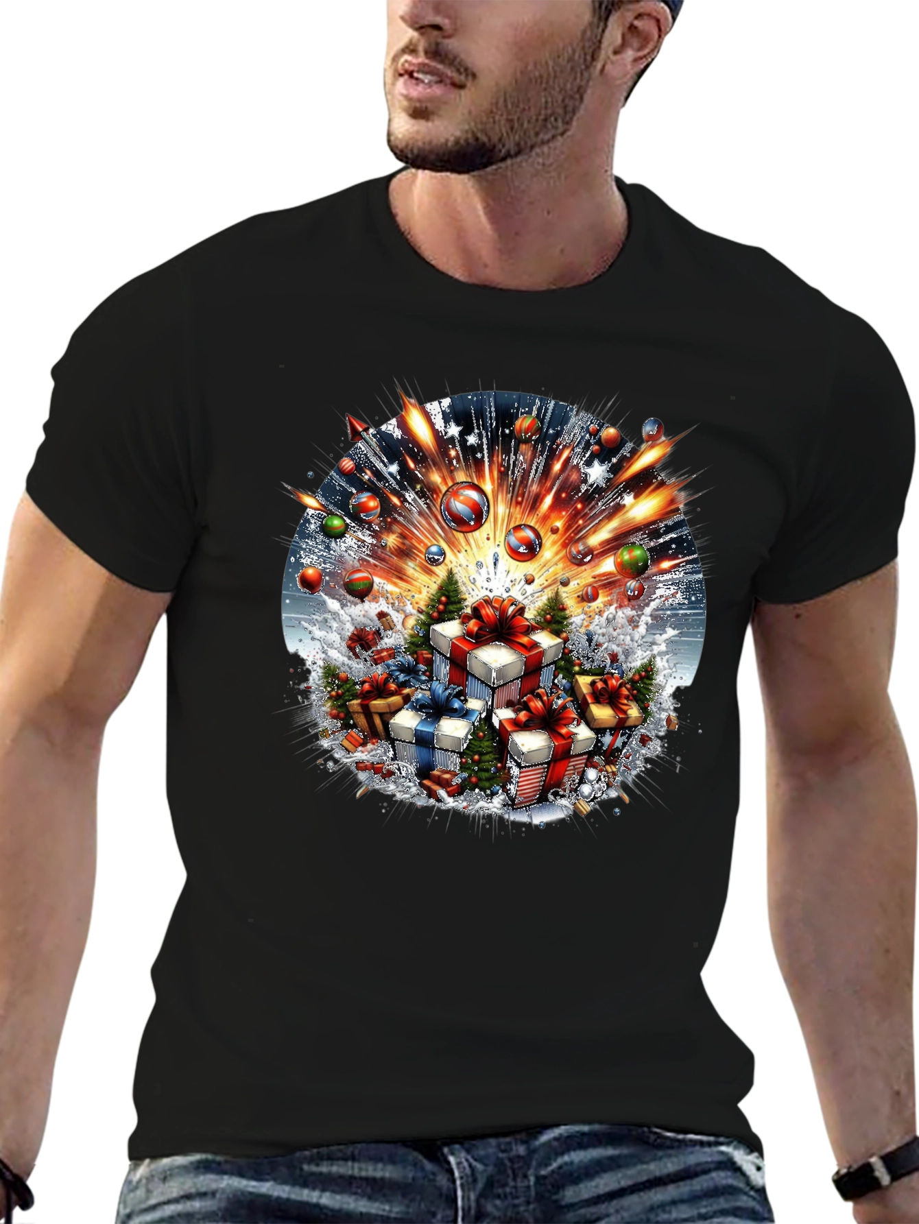 Festive Holiday Gift Explosion T-Shirt