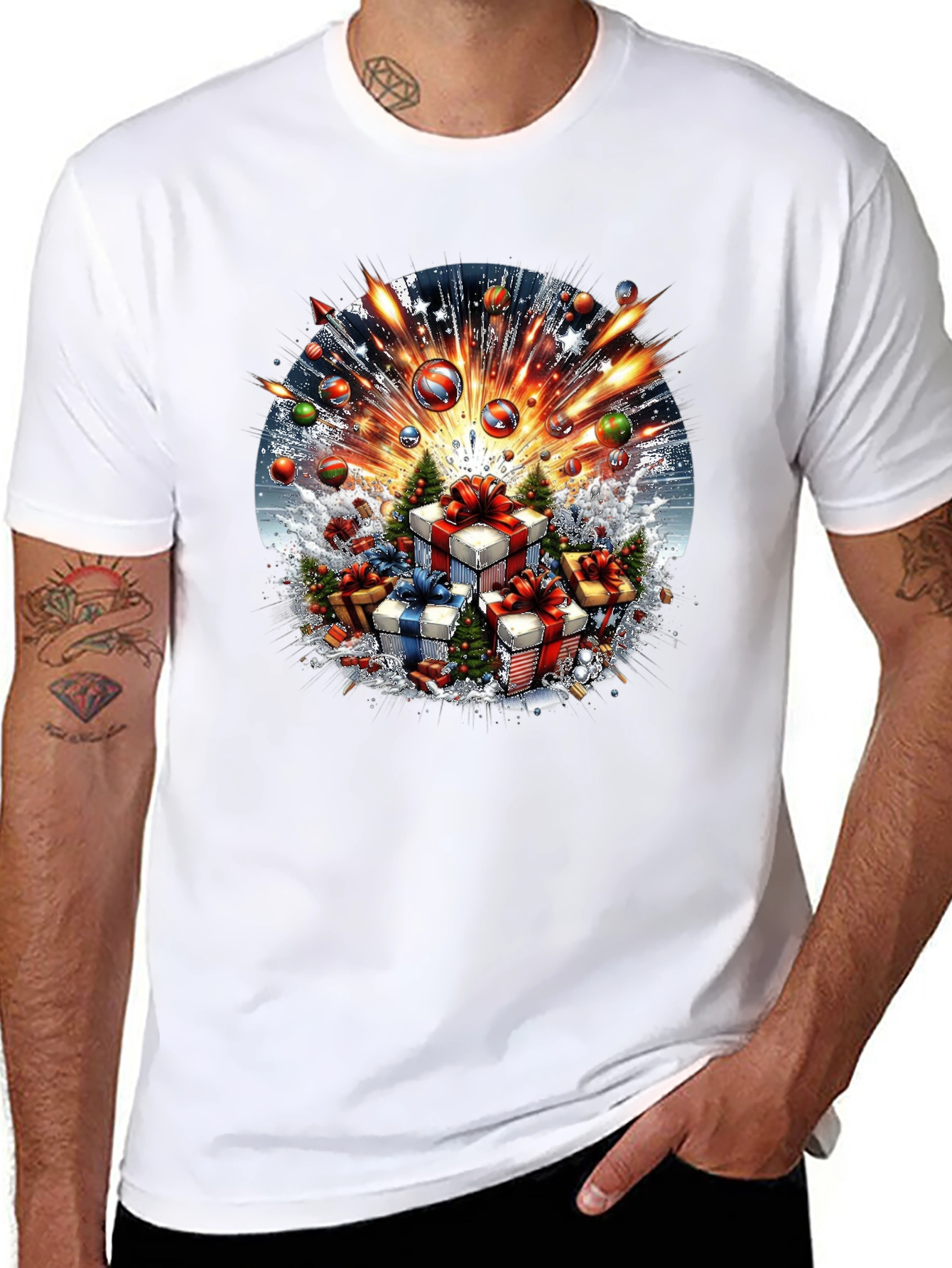 Festive Holiday Gift Explosion T-Shirt