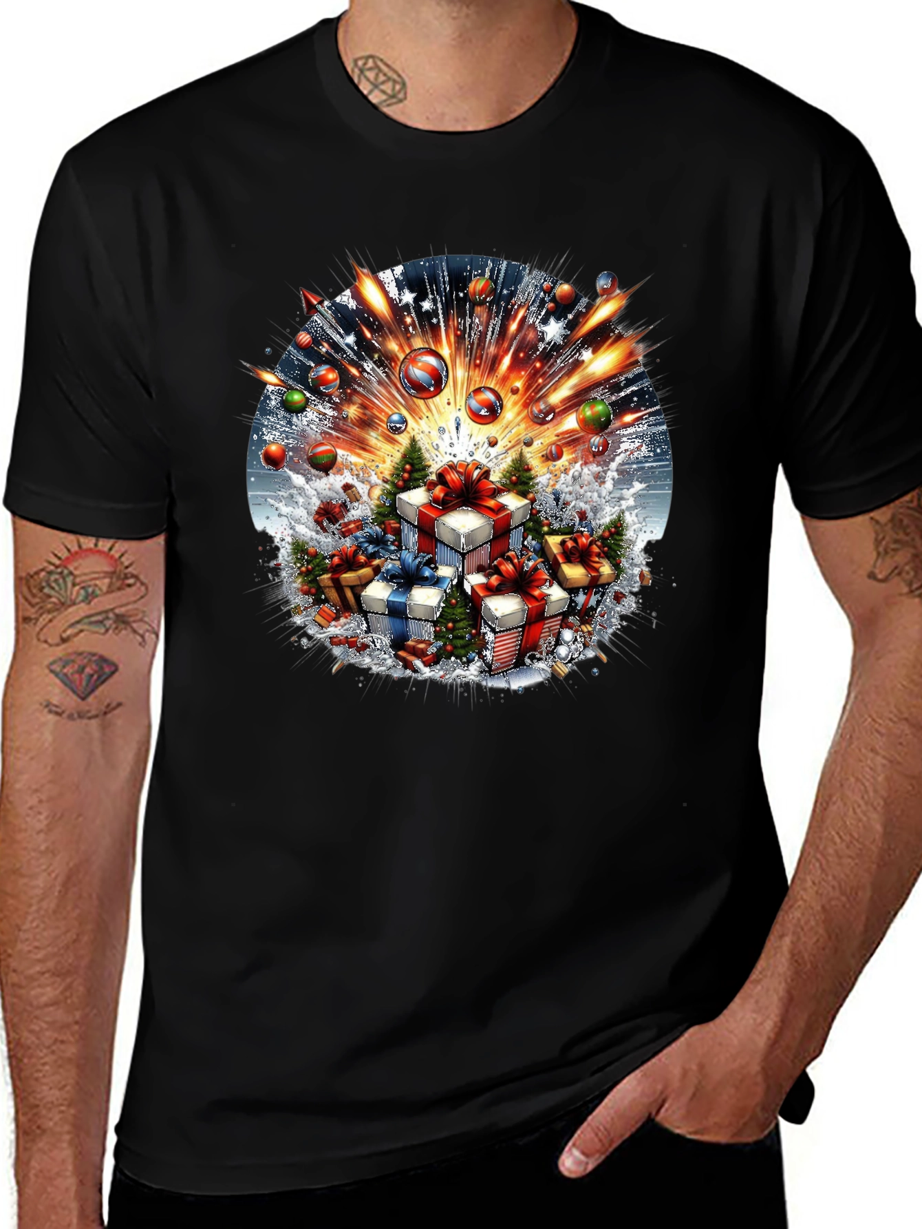 Festive Holiday Gift Explosion T-Shirt