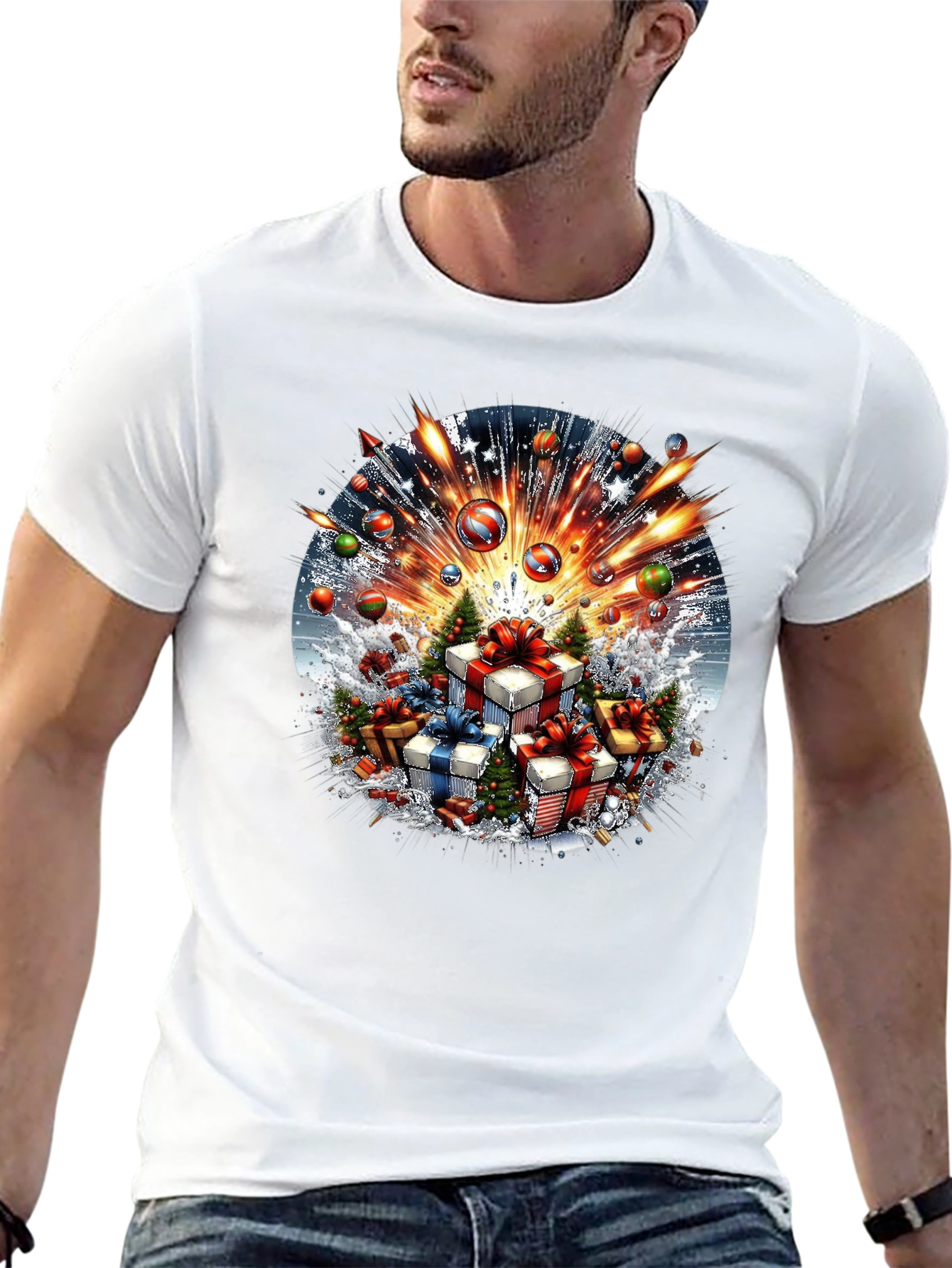 Festive Holiday Gift Explosion T-Shirt