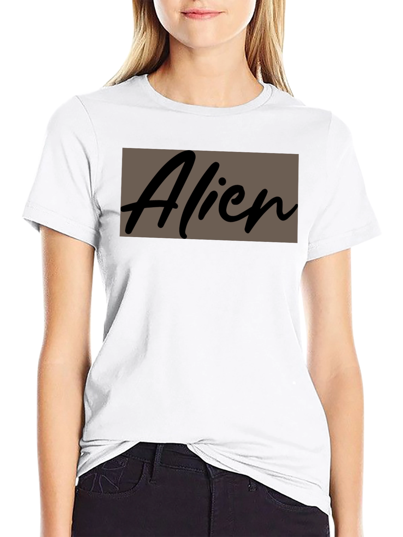 Alien Graphic Print Crew Neck T-Shirt