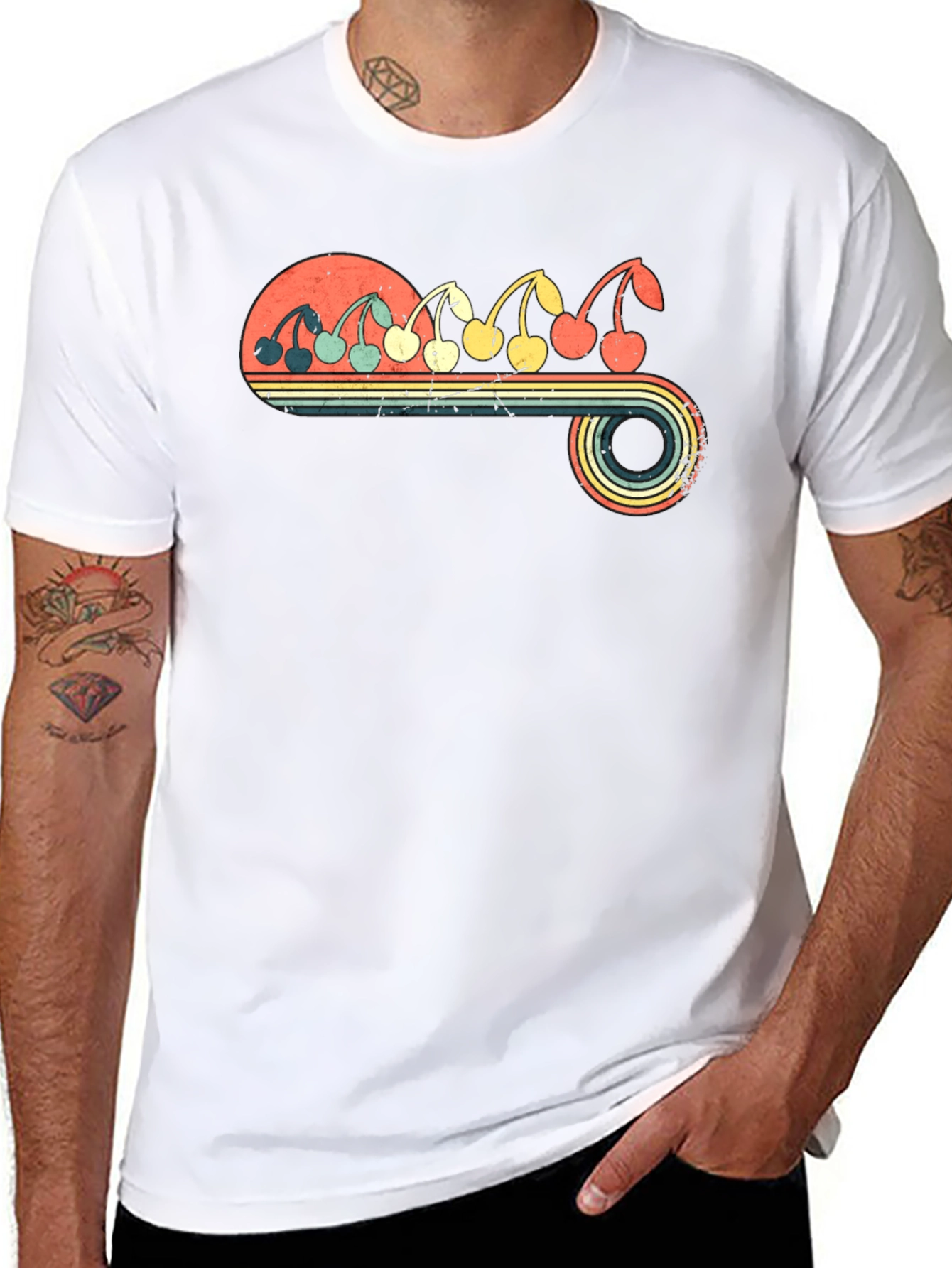 Retro Cherry Graphic T-Shirt