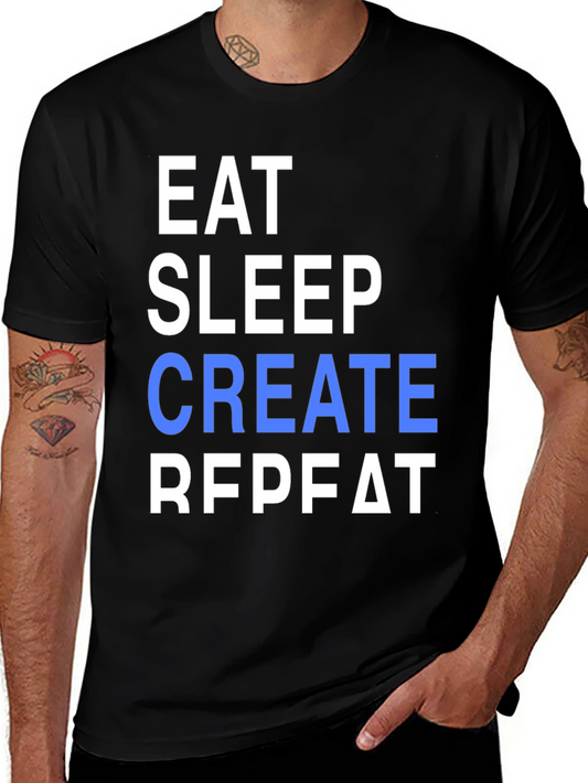 Eat Sleep Create Repeat Graphic Tee