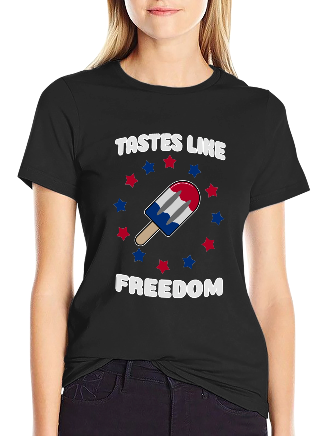 Tastes Like Freedom Patriotic Popsicle Graphic Tee