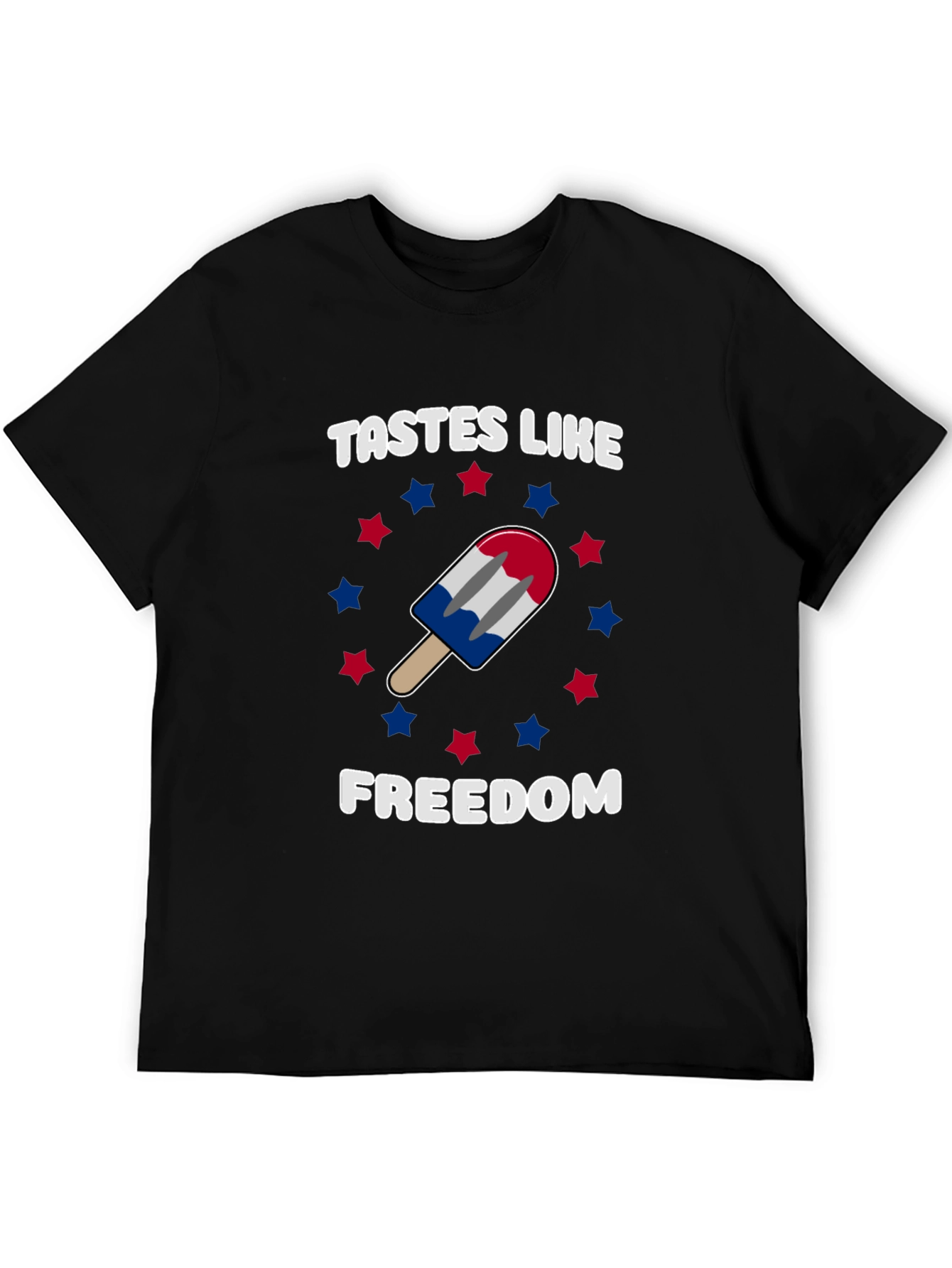 Tastes Like Freedom Patriotic Popsicle Graphic Tee