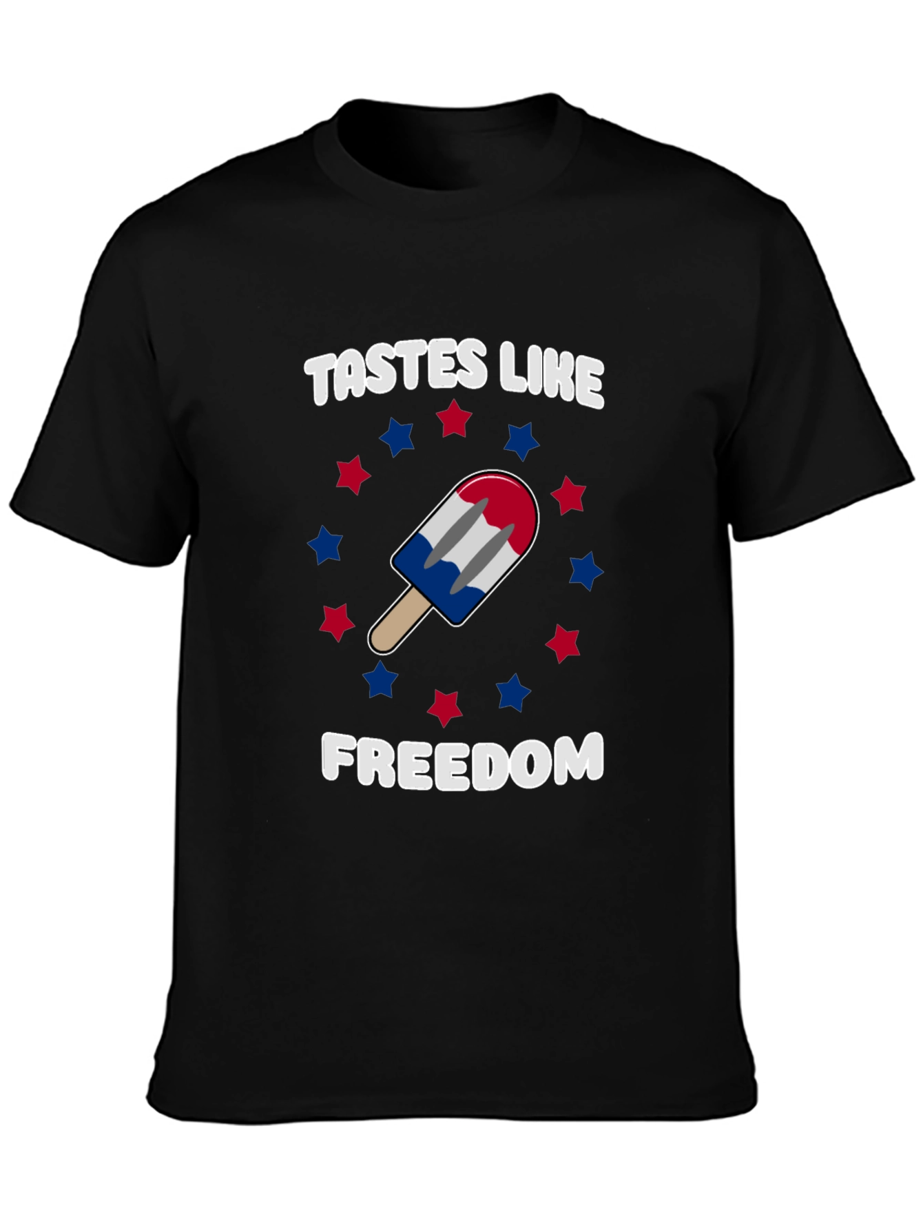 Tastes Like Freedom Patriotic Popsicle Graphic Tee