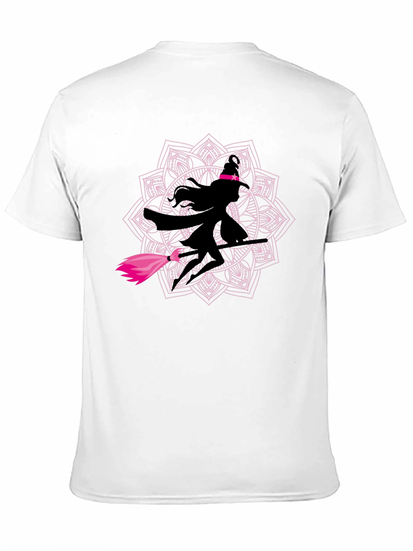 Witch Mandala Graphic Tee - Black Cotton T-Shirt