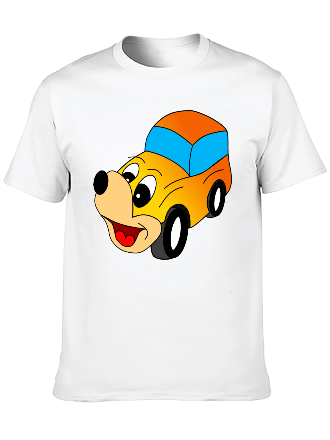 Cartoon Car Graphic Black T-Shirt