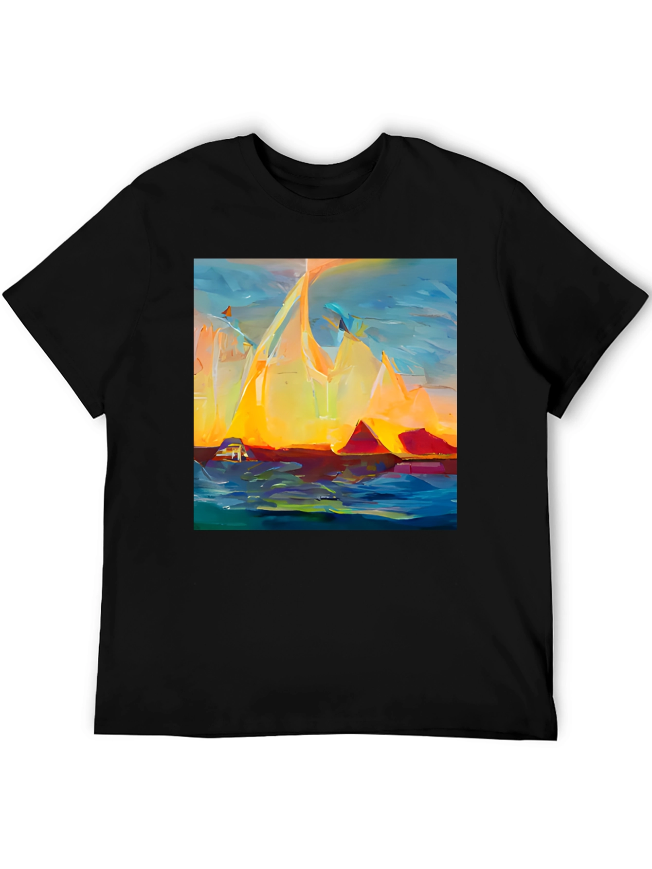 Abstract Mountain Sunset T-Shirt