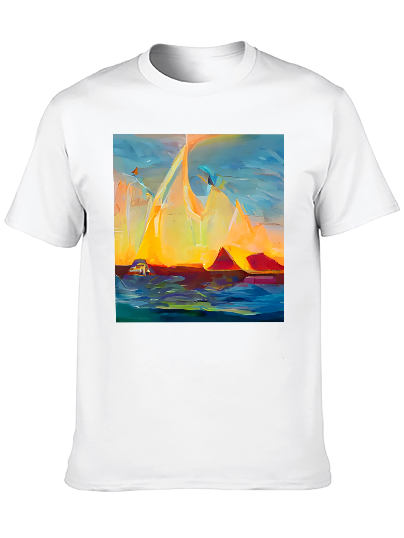 Abstract Mountain Sunset T-Shirt