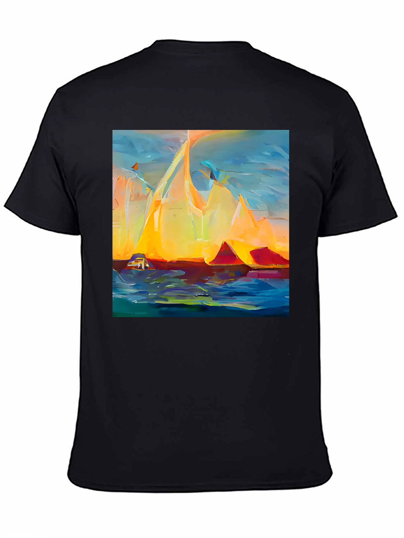 Abstract Mountain Sunset T-Shirt
